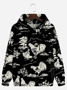 Image of Japanese Rooster Casual Hoodie