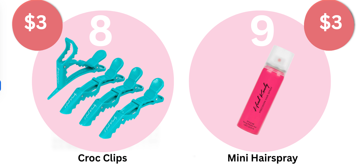 clips and hair spray