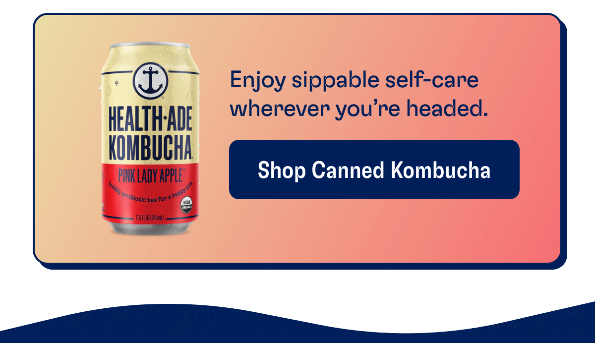 Enjoy sippable self-care wherever you're headed. | Shopped Canned Kombucha