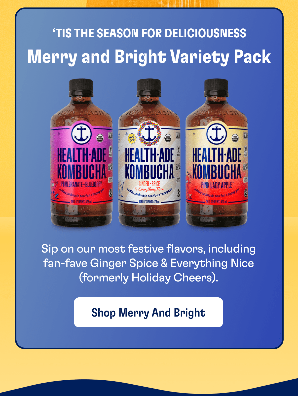 'Tis The Season For Deliciousness | Merry and Bright Variety Pack | Sip on our most festive flavors, including fan-fave Ginger Spice & Everything Nice (formerly Holiday Cheers). | Shop Merry And Bright