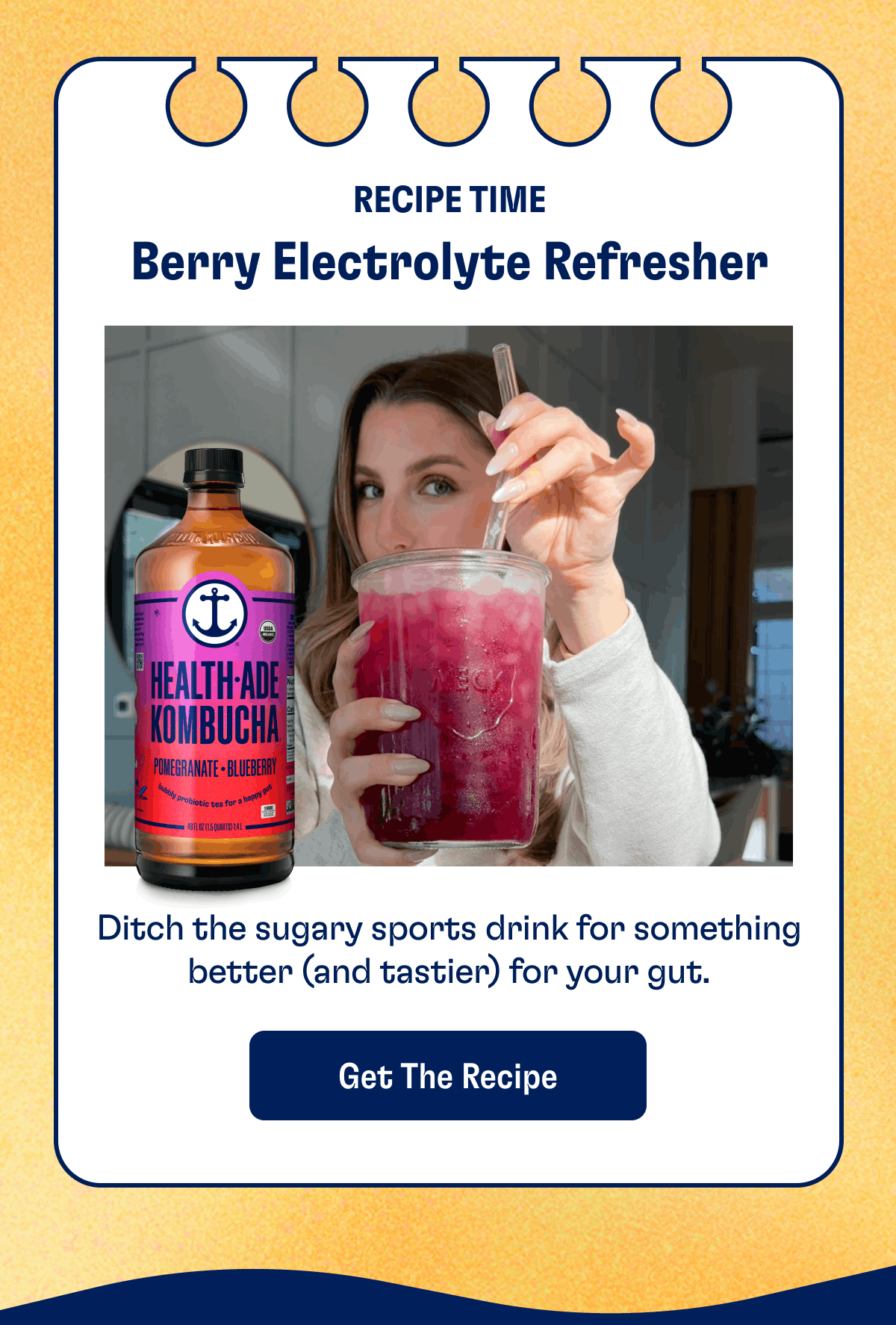 Recipe Time | Berry Electrolyte Refresher - Ditch the sugary sports drink for something better (and tastier) for your gut. | Get The Recipe