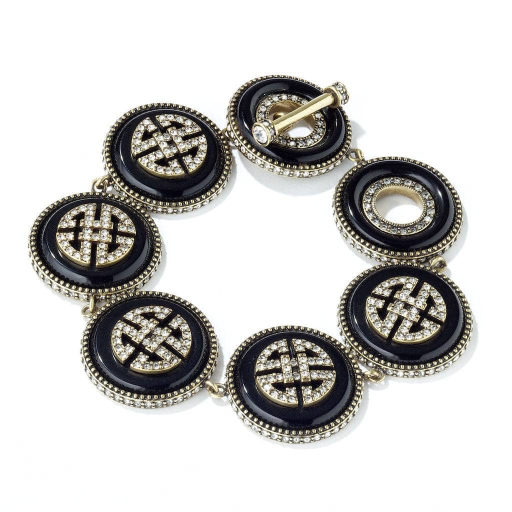 Image of HEIDI DAUS®"Chinois Mystique" Crystal Chinoise Shou Longevity Bracelet