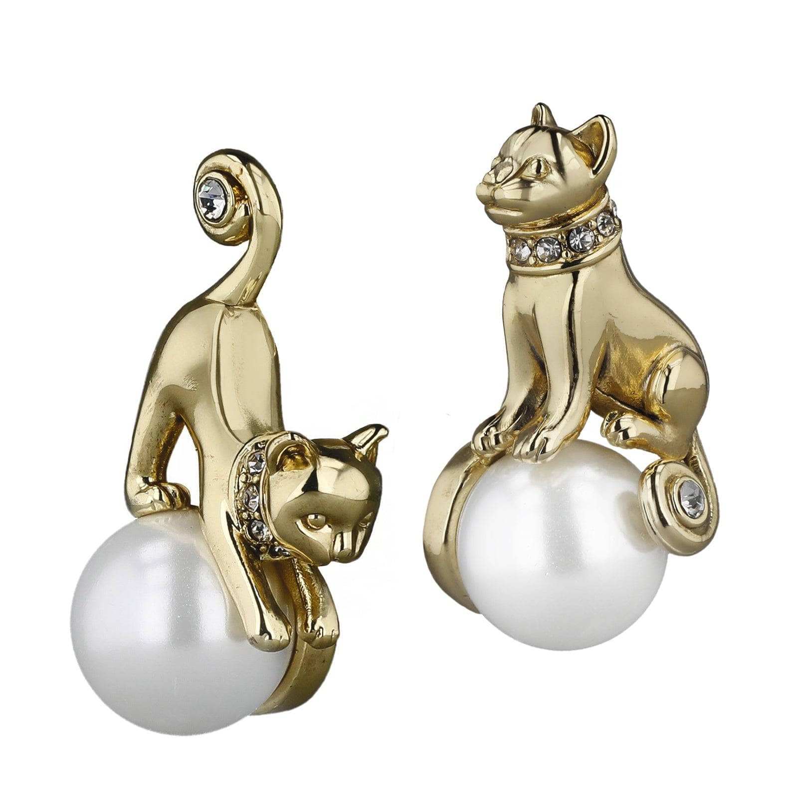 Image of HEIDI DAUS® “Pearls Gone Wild” Pearl Animal Button Earrings
