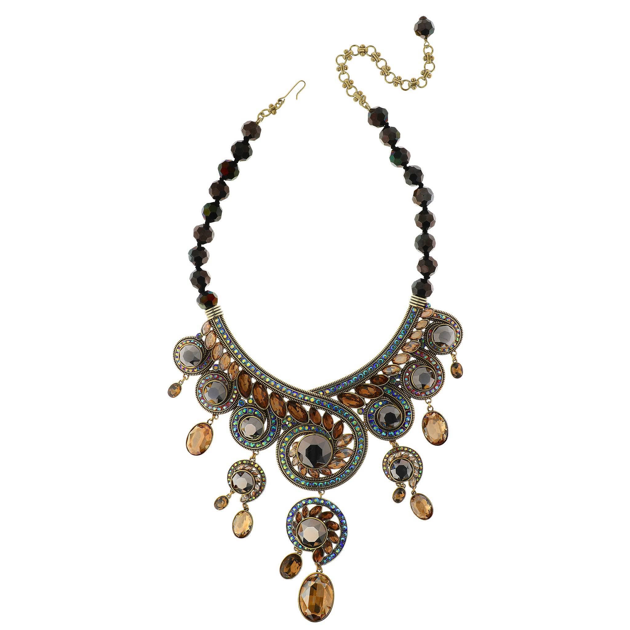 Image of HEIDI DAUS®"Swirl Happy" Beaded Crystal Statement Necklace