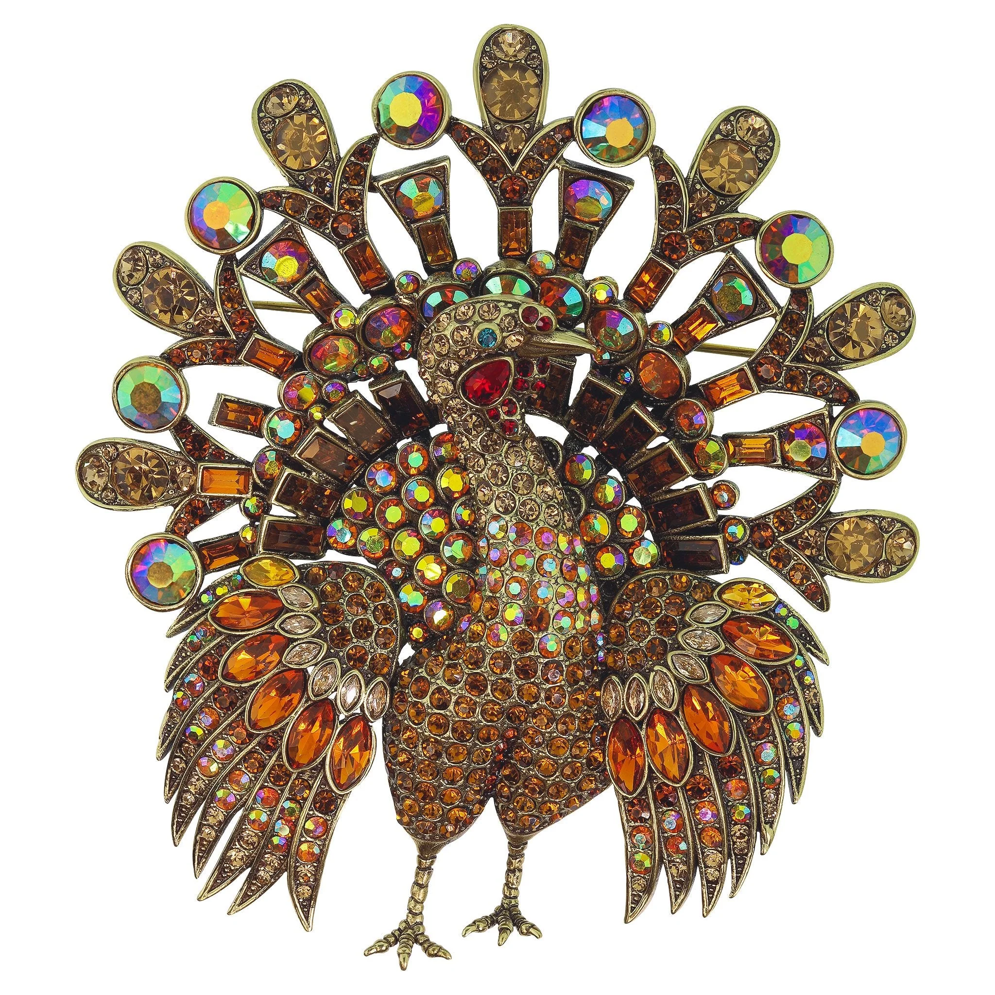 Image of HEIDI DAUS®"Tyrone Turkey" Crystal Turkey Pin