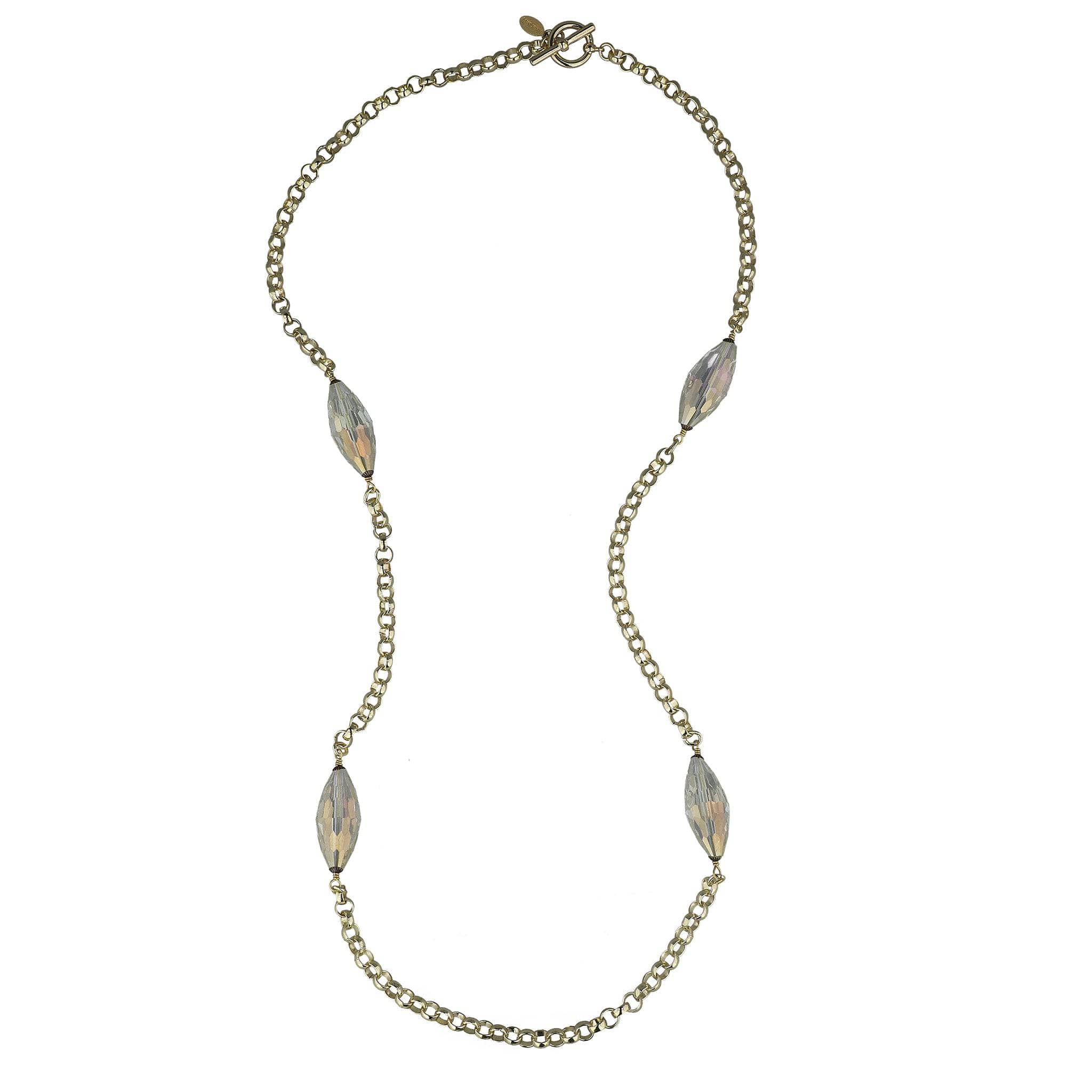Image of Heidi Daus® "Chain Of Command" Barrel Beaded Rolo Toggle Necklace