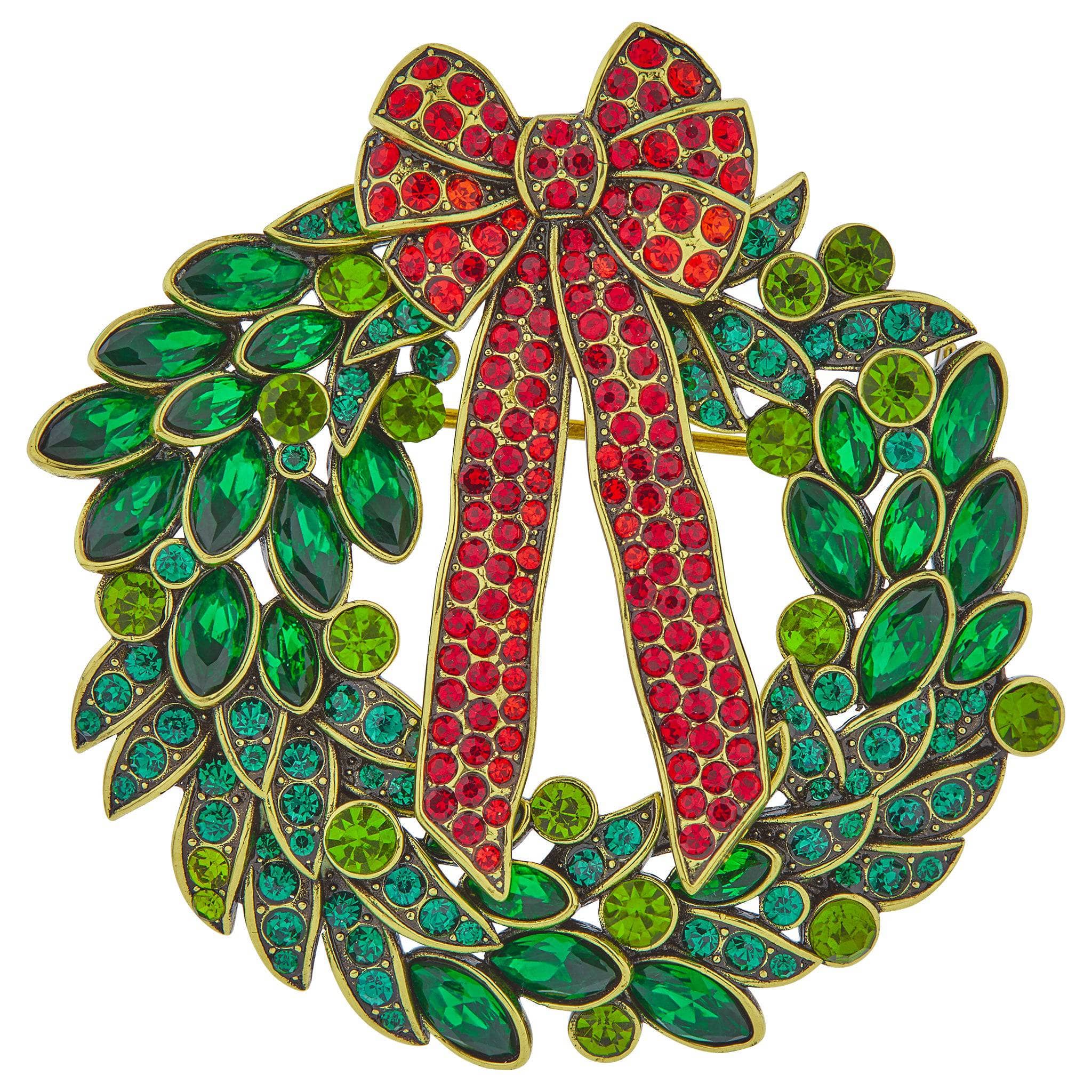 Image of HEIDI DAUS® "Wreaths Across America" Crystal Wreath Pin