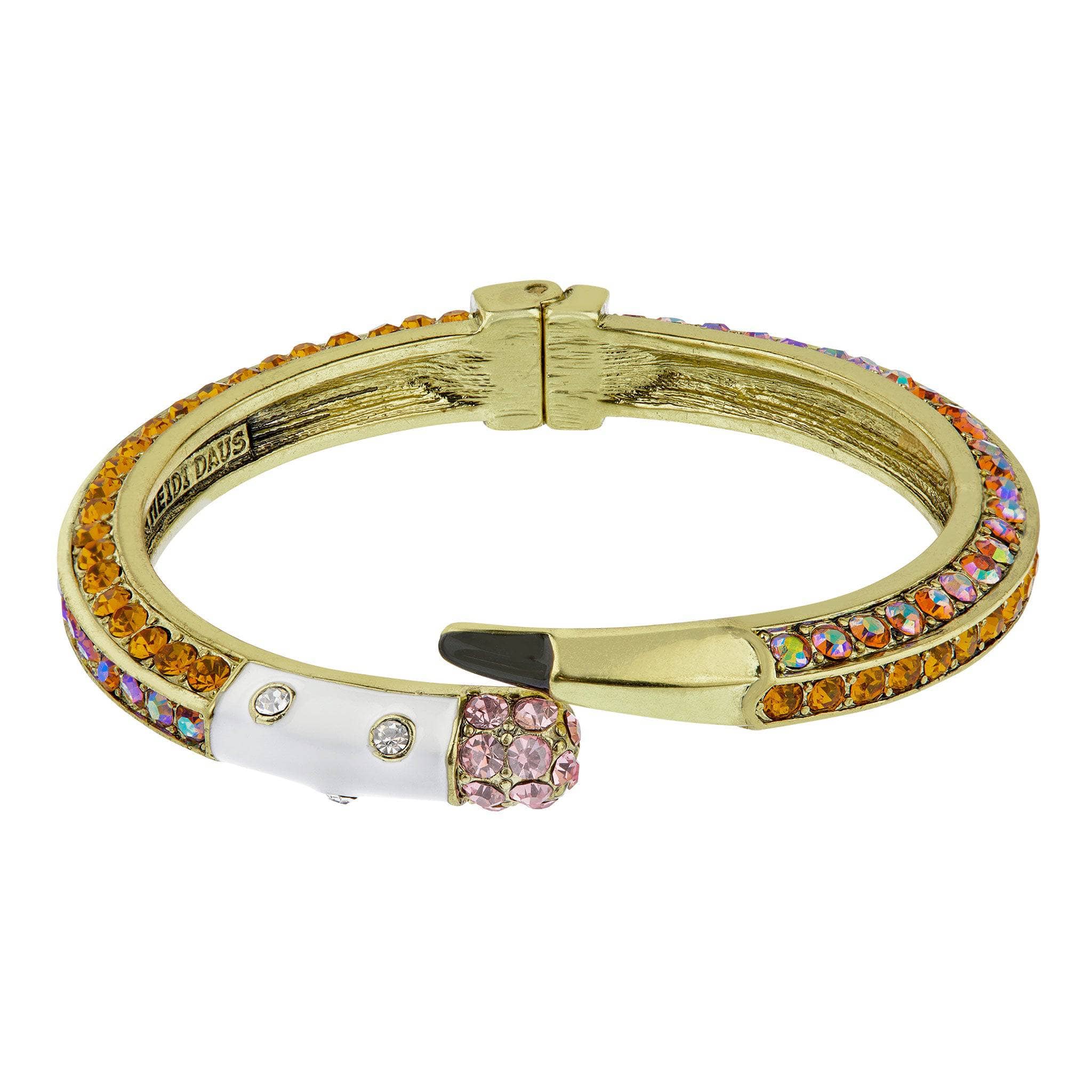 Image of HEIDI DAUS® "Number 2 Pencil" Crystal & Enamel Pencil Bangle Bracelet