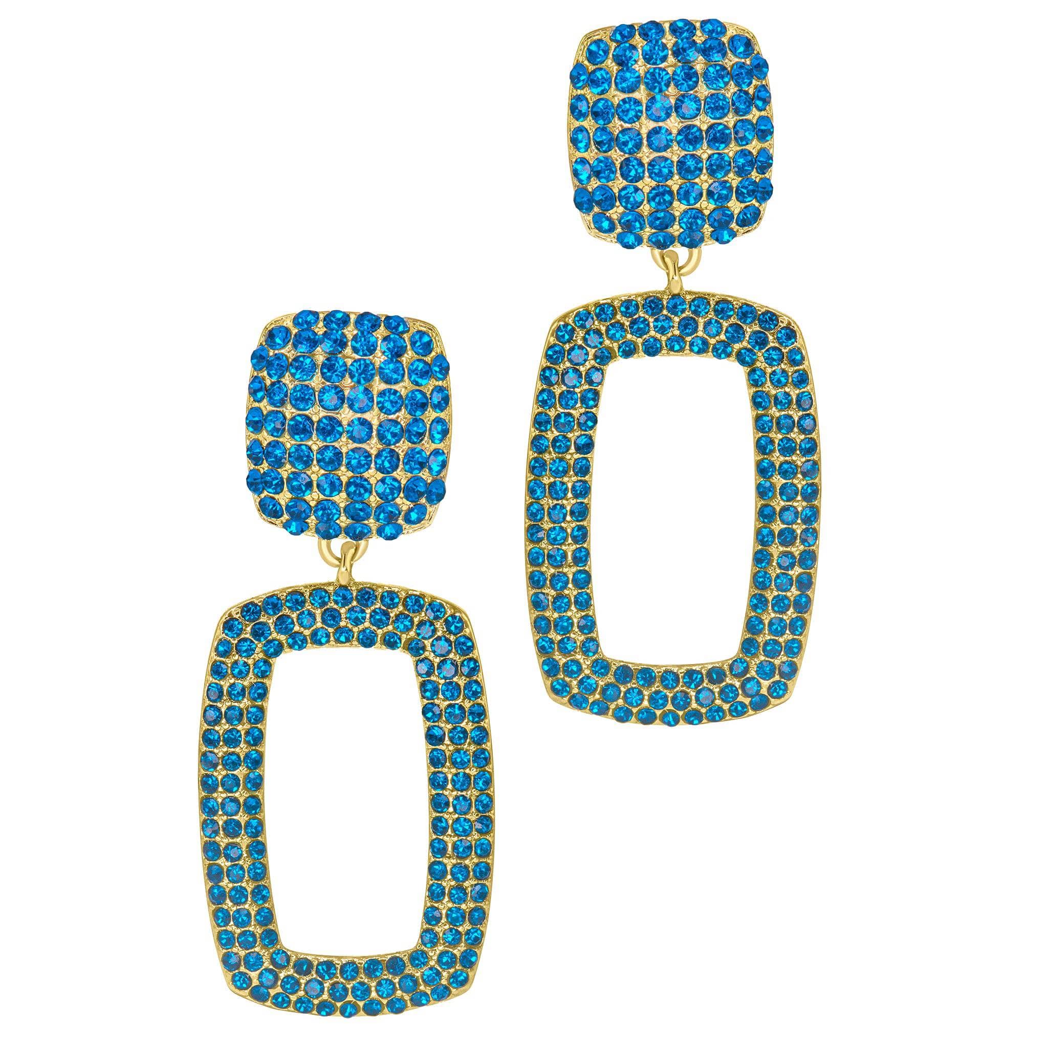 Image of Heidi Daus®"Window Pane" Crystal Dangle Earrings