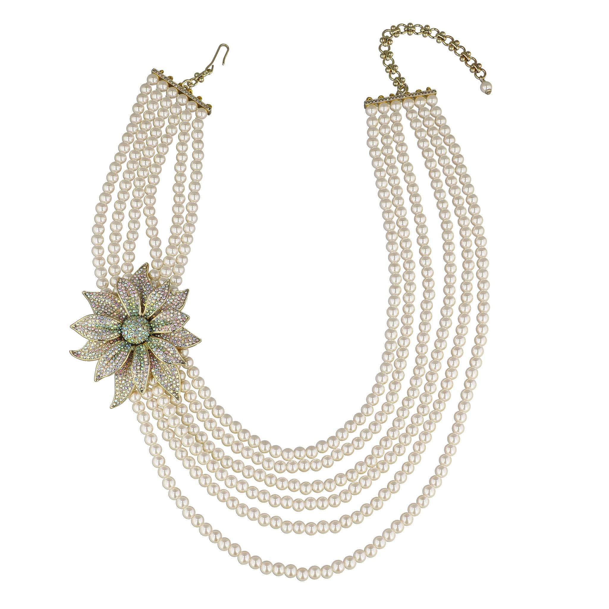 Image of HEIDI DAUS®"Holiday Wishes" Floral Holiday Necklace