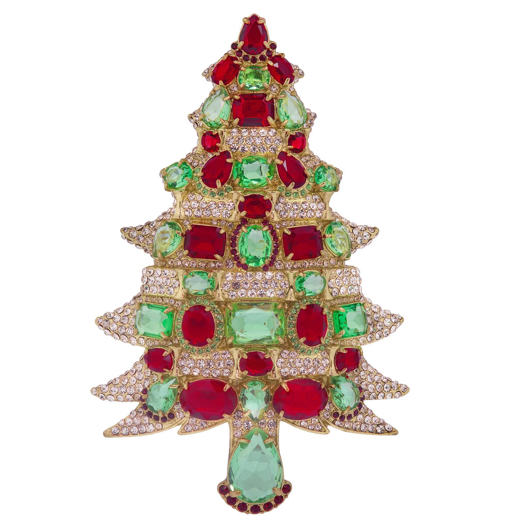 Image of Heidi Daus®"Alta Moda Deco The Halls" Crystal Christmas Tree Enhancer Pin