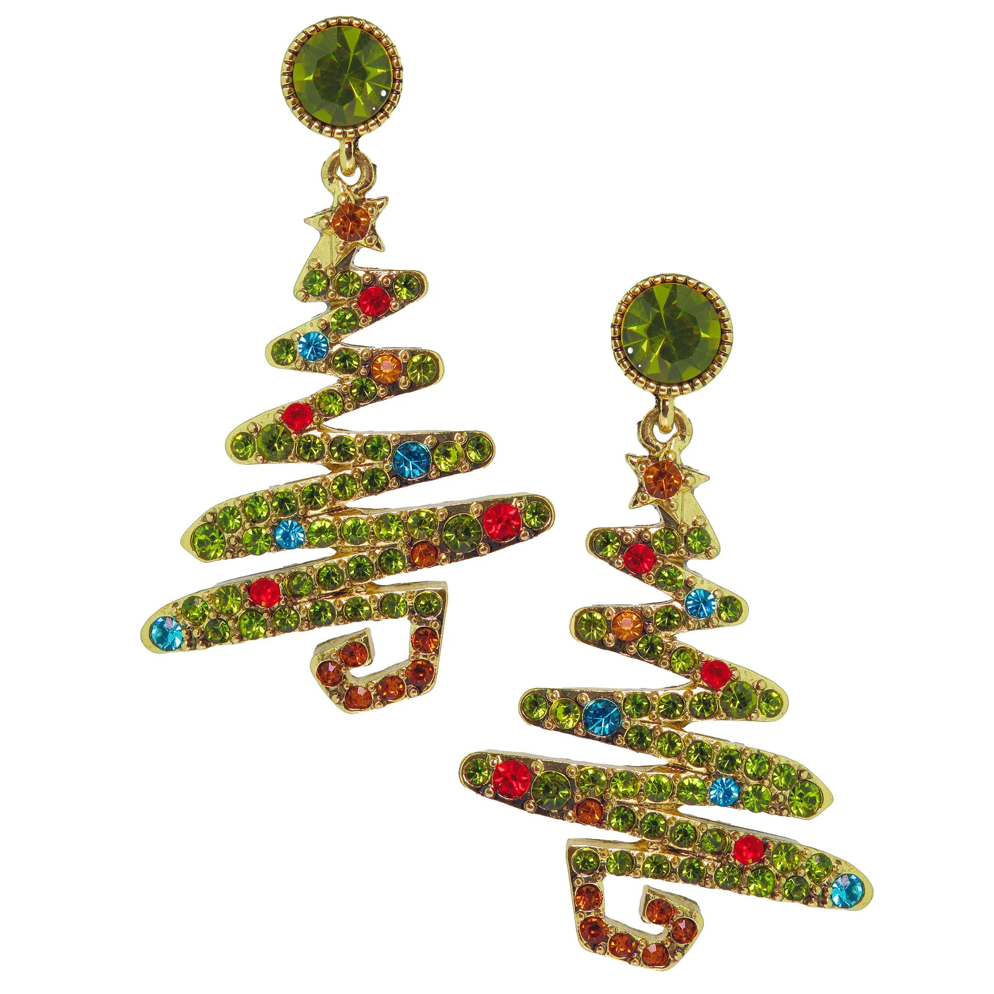 Image of HEIDI DAUS®"Oh Christmas Tree" Crystal Christmas Tree Earrings