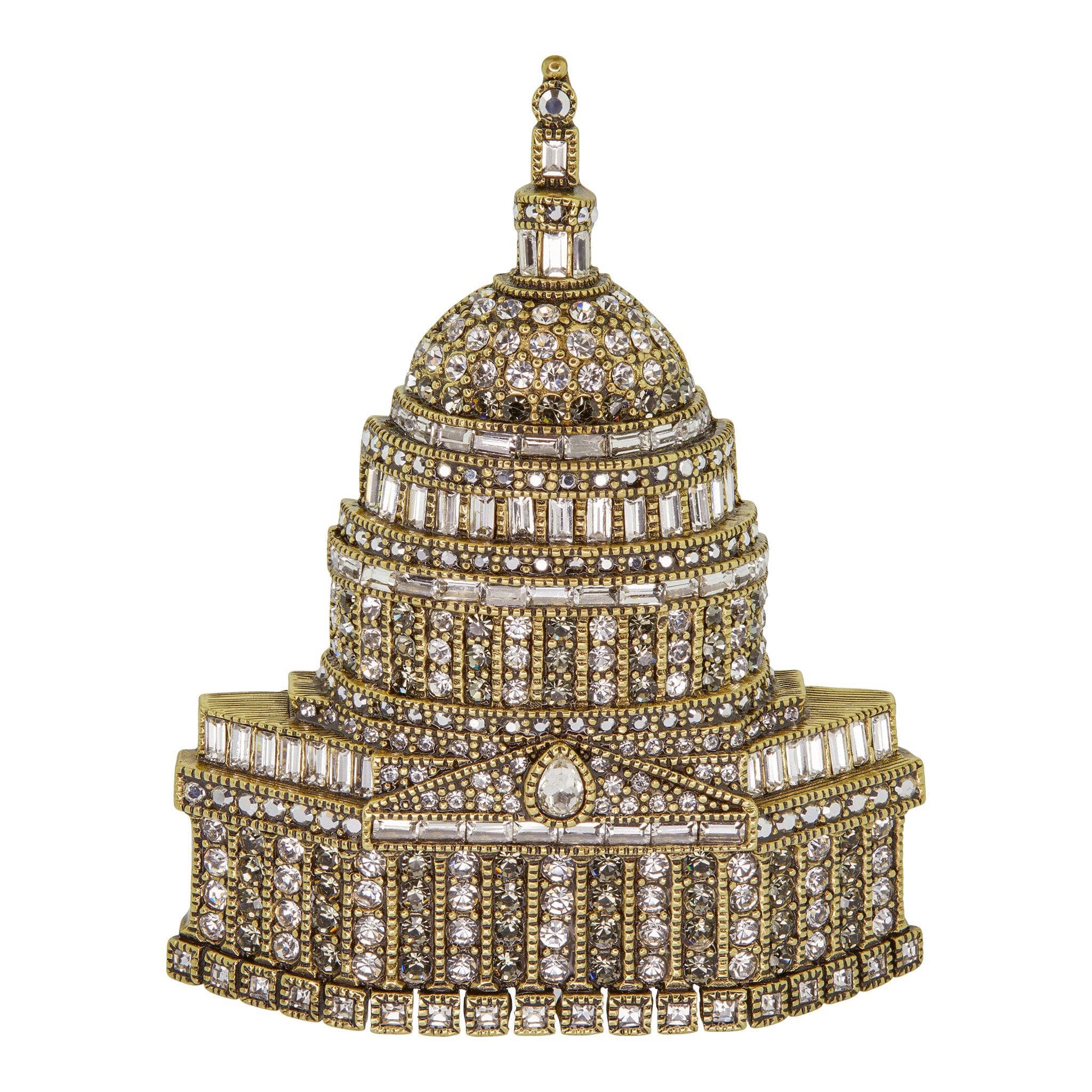 Image of HEIDI DAUS®"State Of The Union" Patriotic US Capital Pin/Brooch