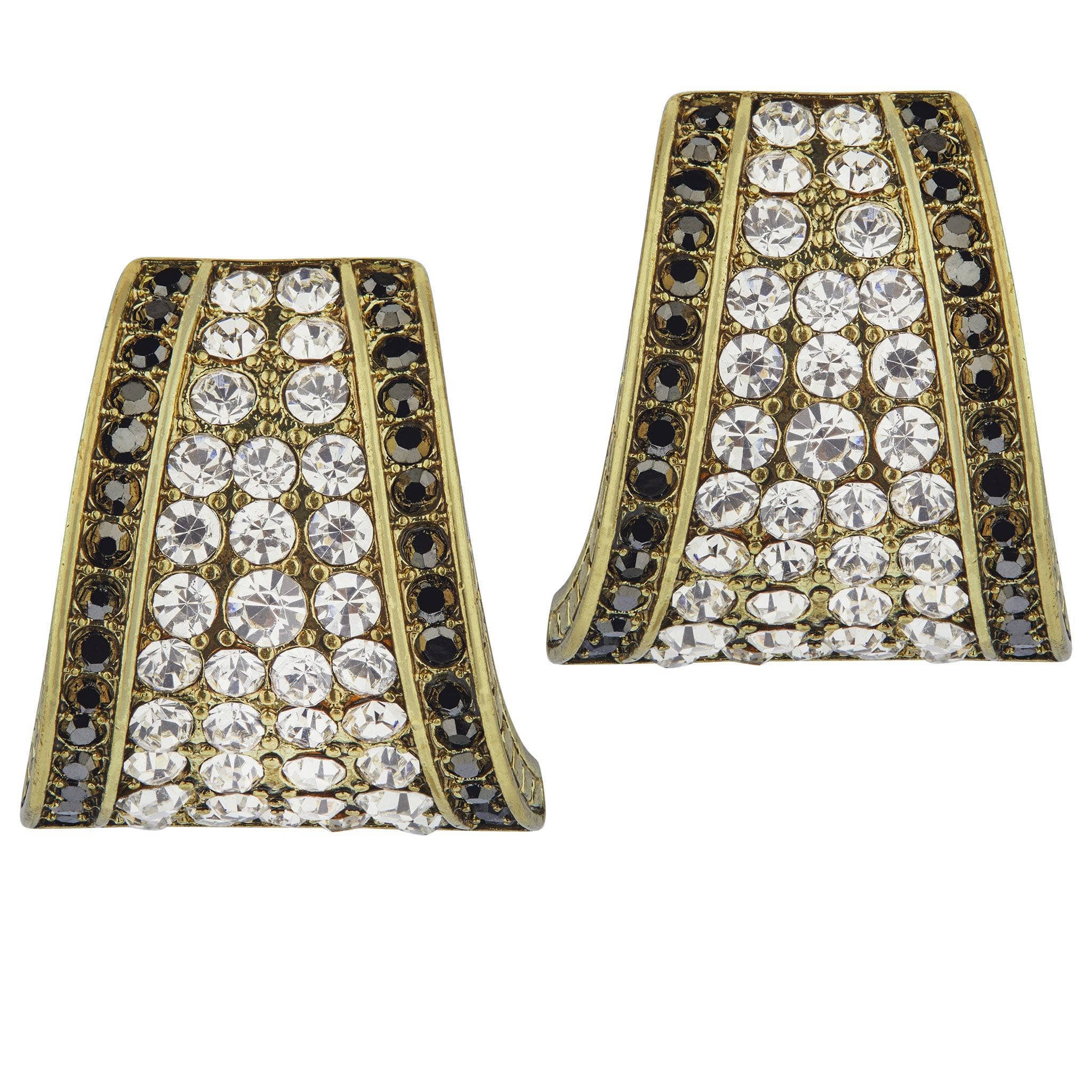 Image of Heidi Daus®"Say it with Style Hug" Crystal Button Earring
