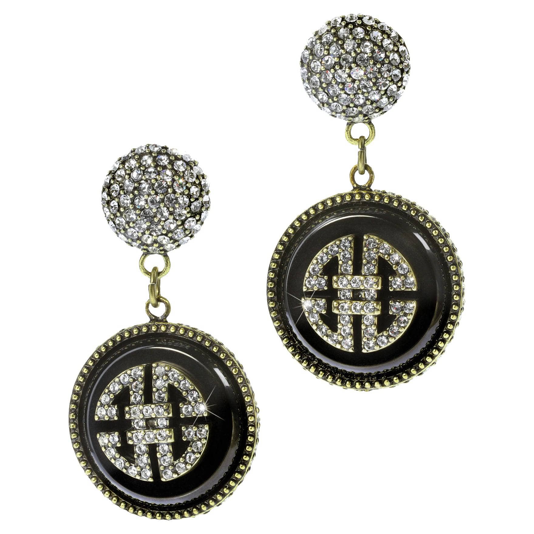 Image of HEIDI DAUS®"Chinois Mystique" Crystal Shou Chinoise Dangle Earrings