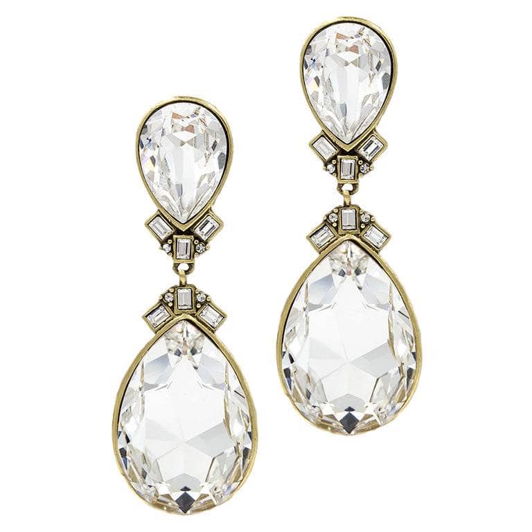 Image of Heidi Daus®"Ultimate Elegance" Crystal Deco Earrings