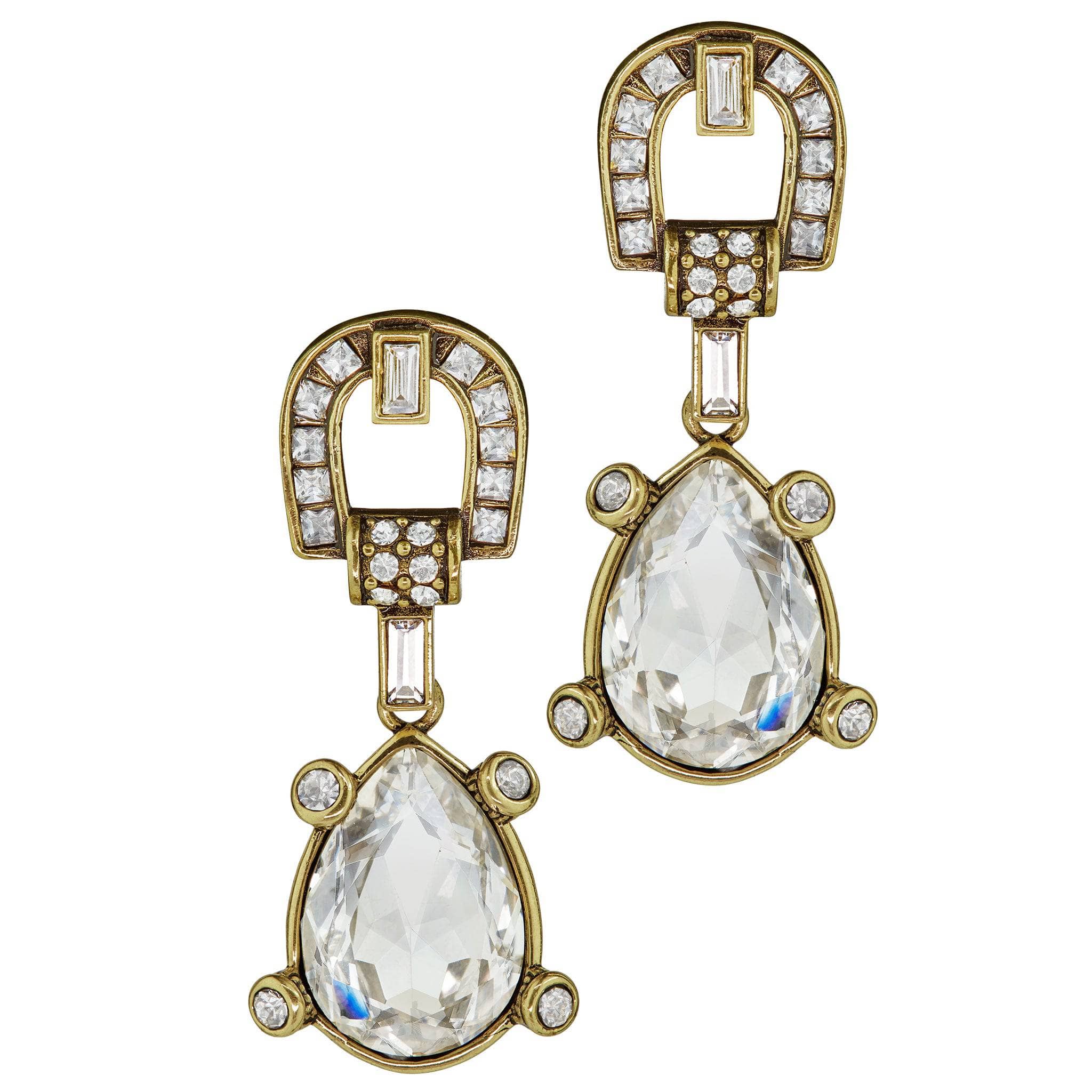Image of HEIDI DAUS®"St. Barts Rocks" Crystal Deco Drop Earrings