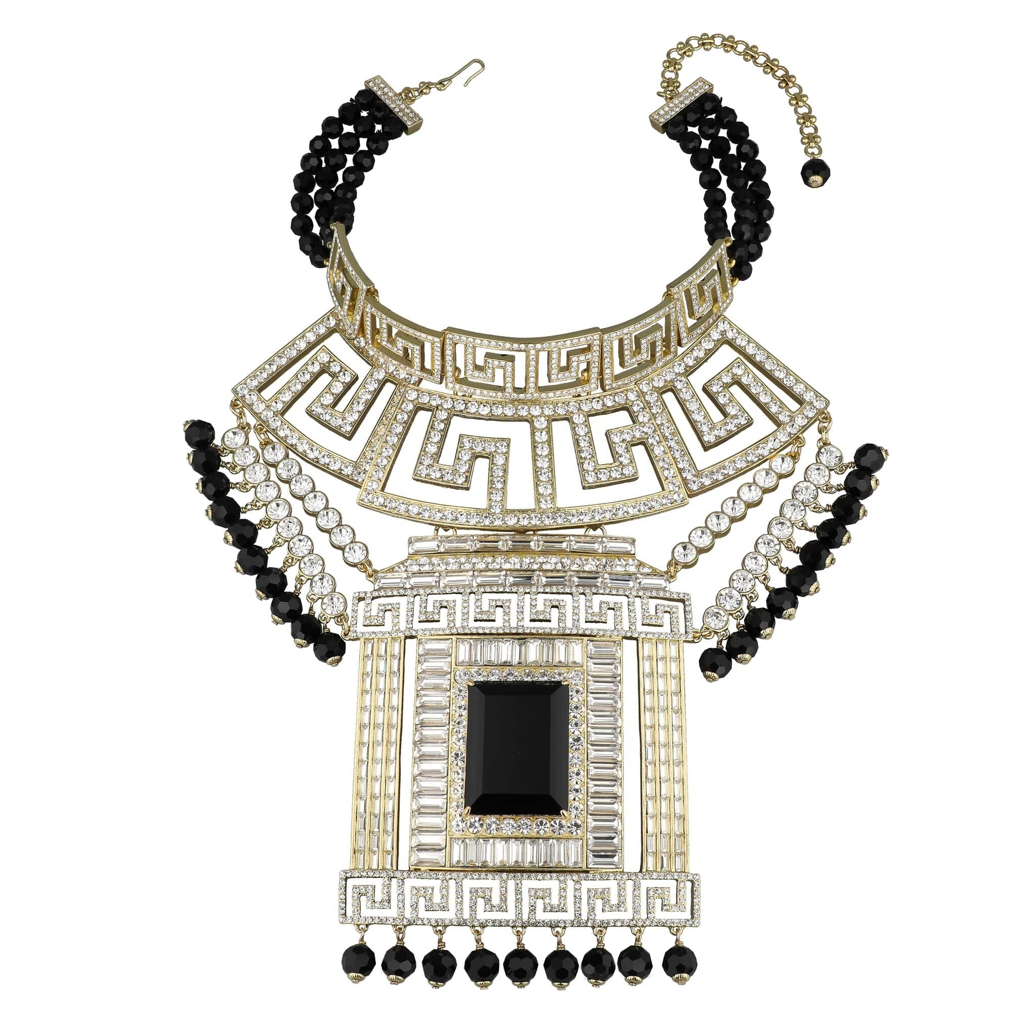 Image of HEIDI DAUS®"Fabulous Greek Key" Beaded Crystal Statement Necklace