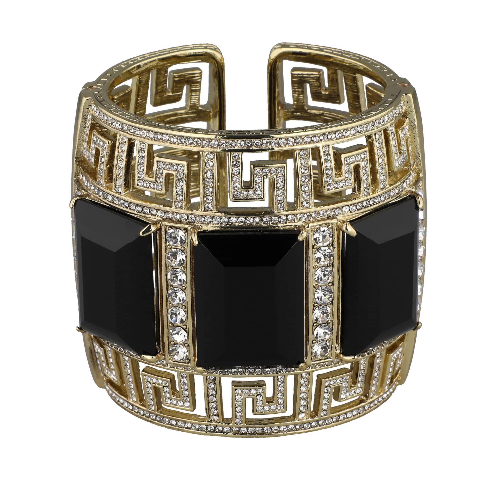 Image of HEIDI DAUS® "Fabulous Greek Key" Crystal Statement Cuff Bracelet