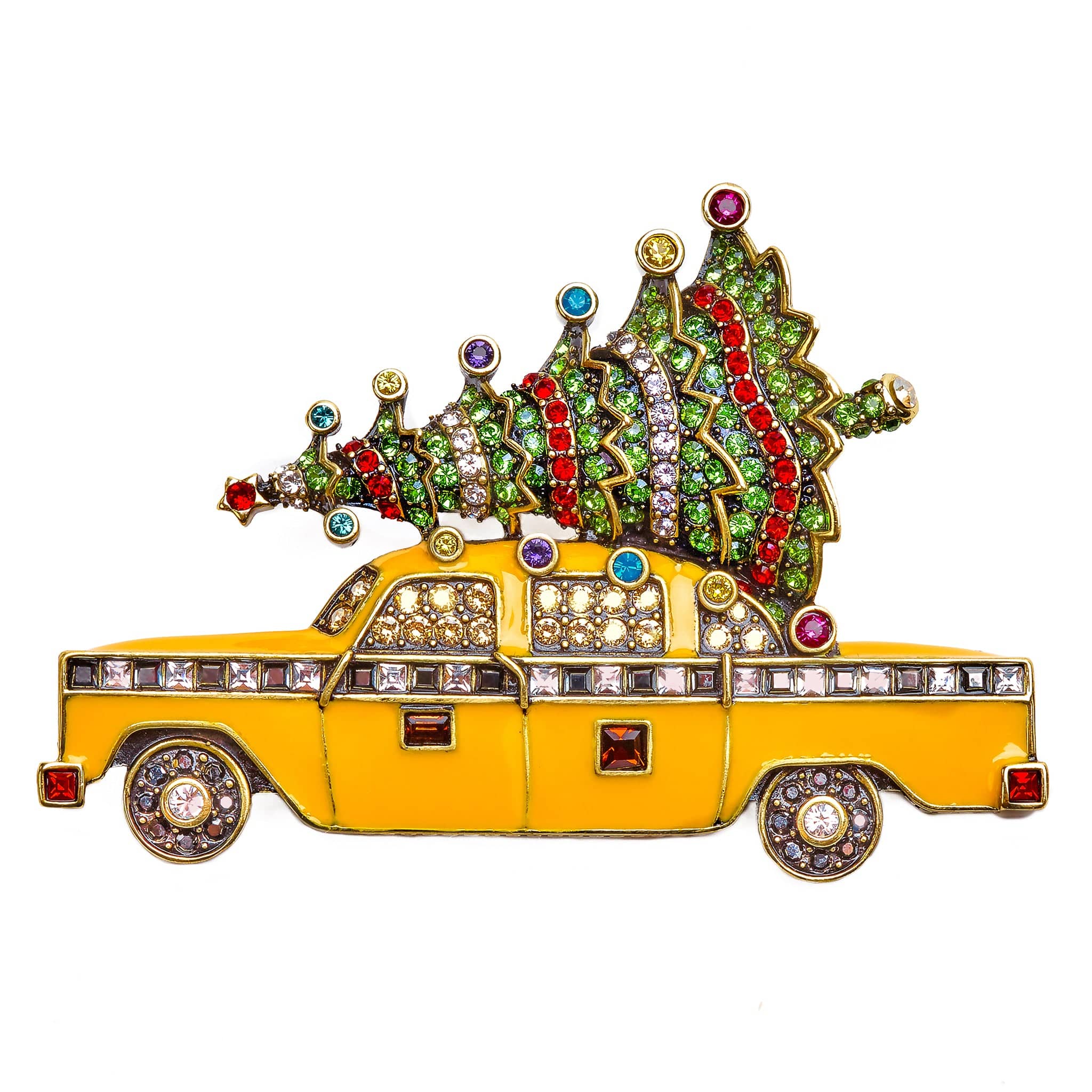 Image of HEIDI DAUS®"Santa's Other Sleigh" Crystal Holiday Pin