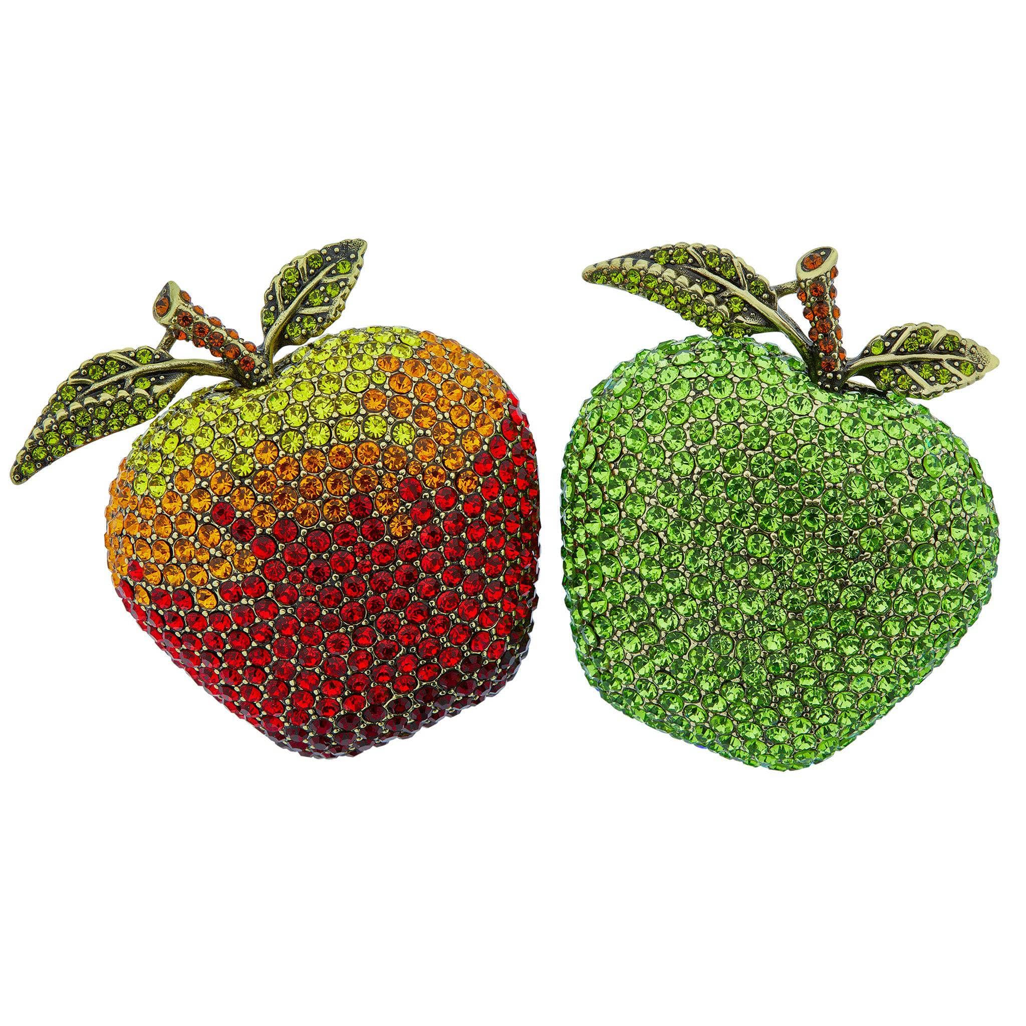 Image of HEIDI DAUS® "Teacher’s Pet" Crystal Apple Brooch Pin – Back to School Jewelry