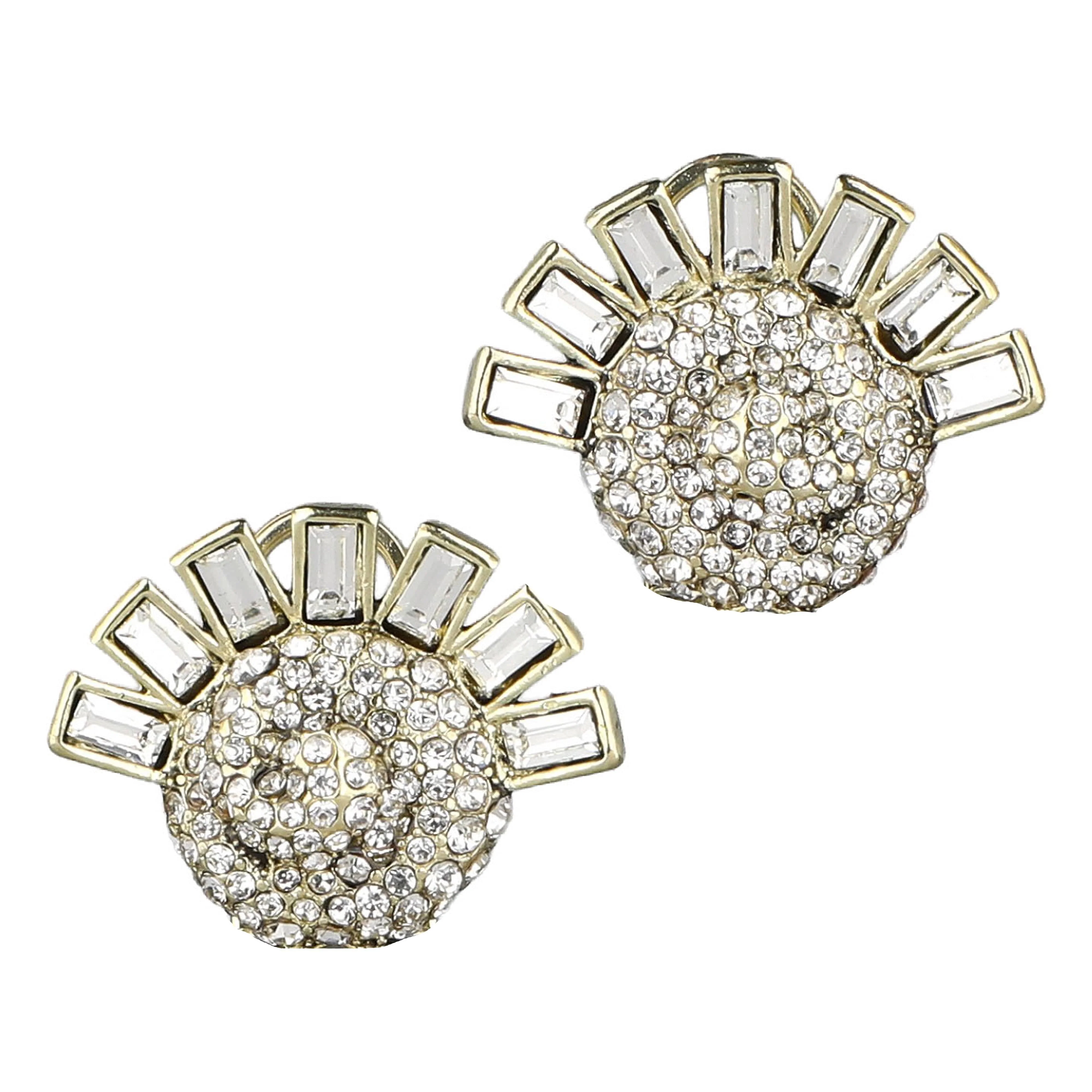 Image of HEIDI DAUS®"Forever Love" Crystal Button Earrings