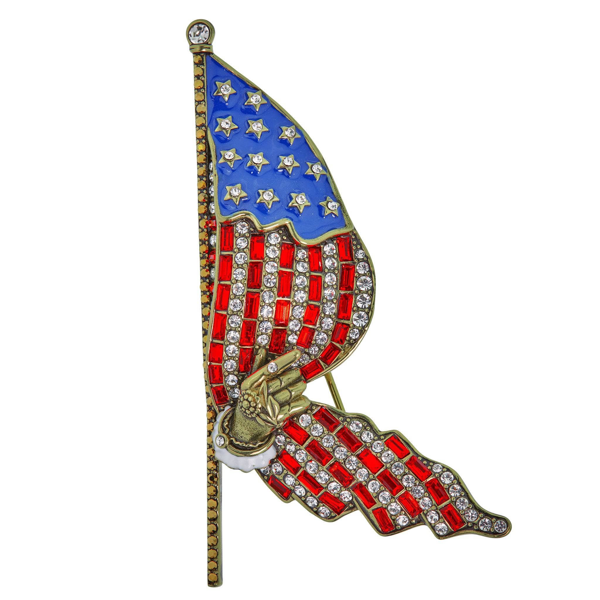 Image of HEIDI DAUS®"Your Country's Flag" Crystal & Enamel  Patriotic Flag Pin