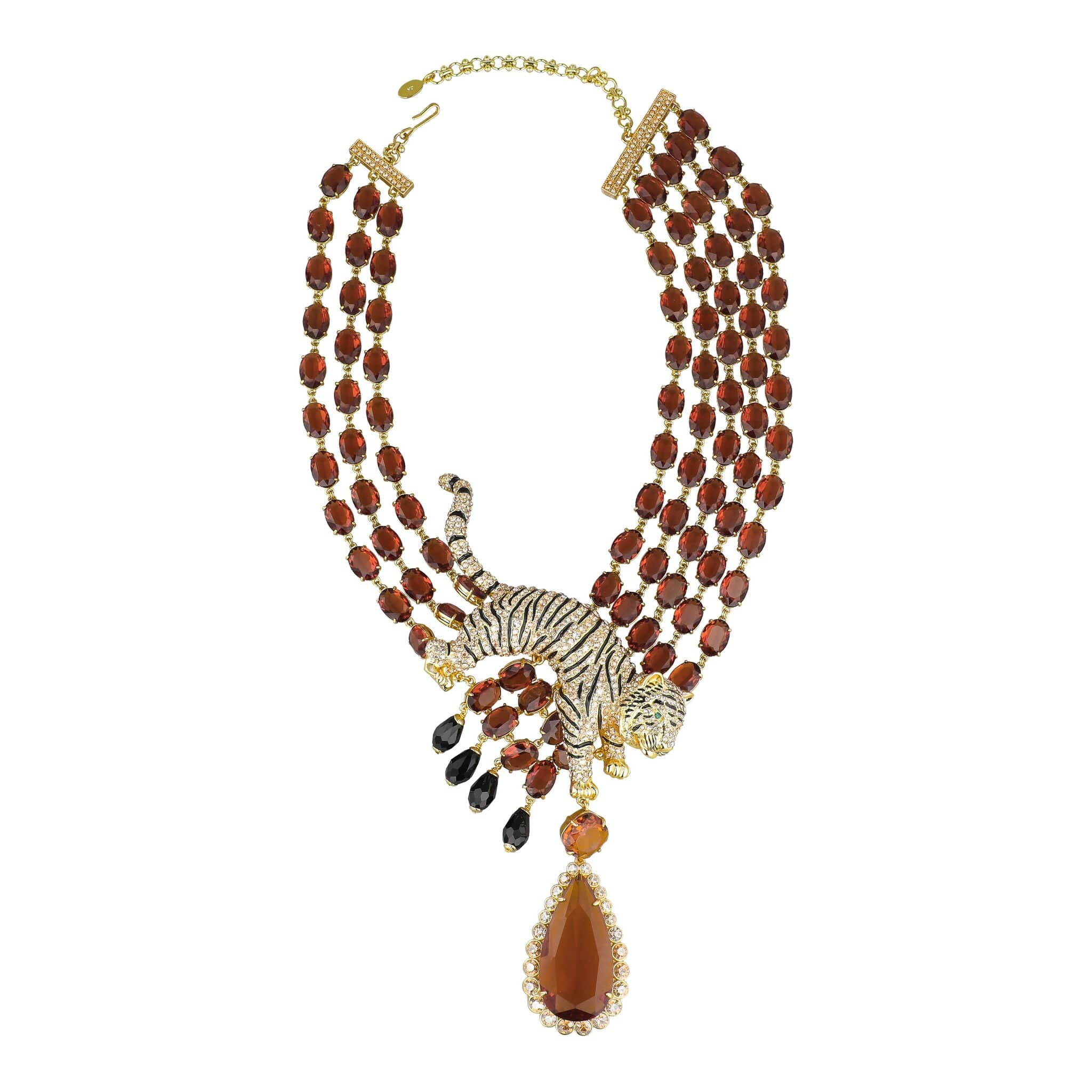 Image of HEIDI DAUS® "Sultry Stripes" Tiger Statement Necklace