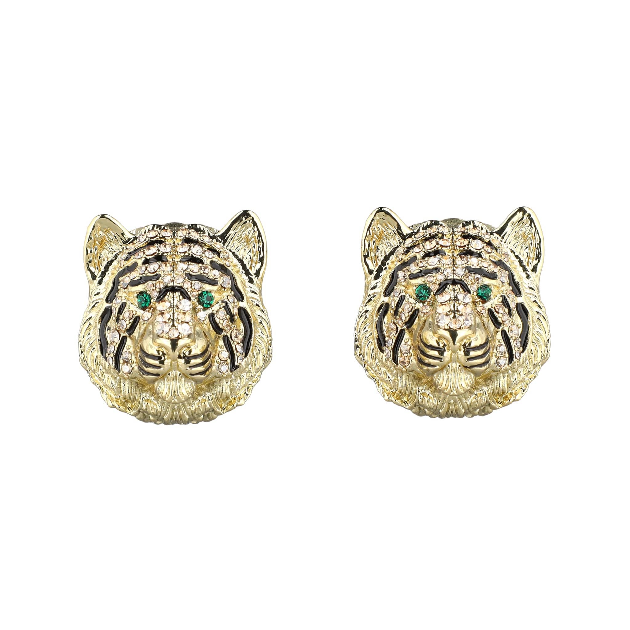 Image of HEIDI DAUS®" Sultry Stripes" Tiger Statement Earrings