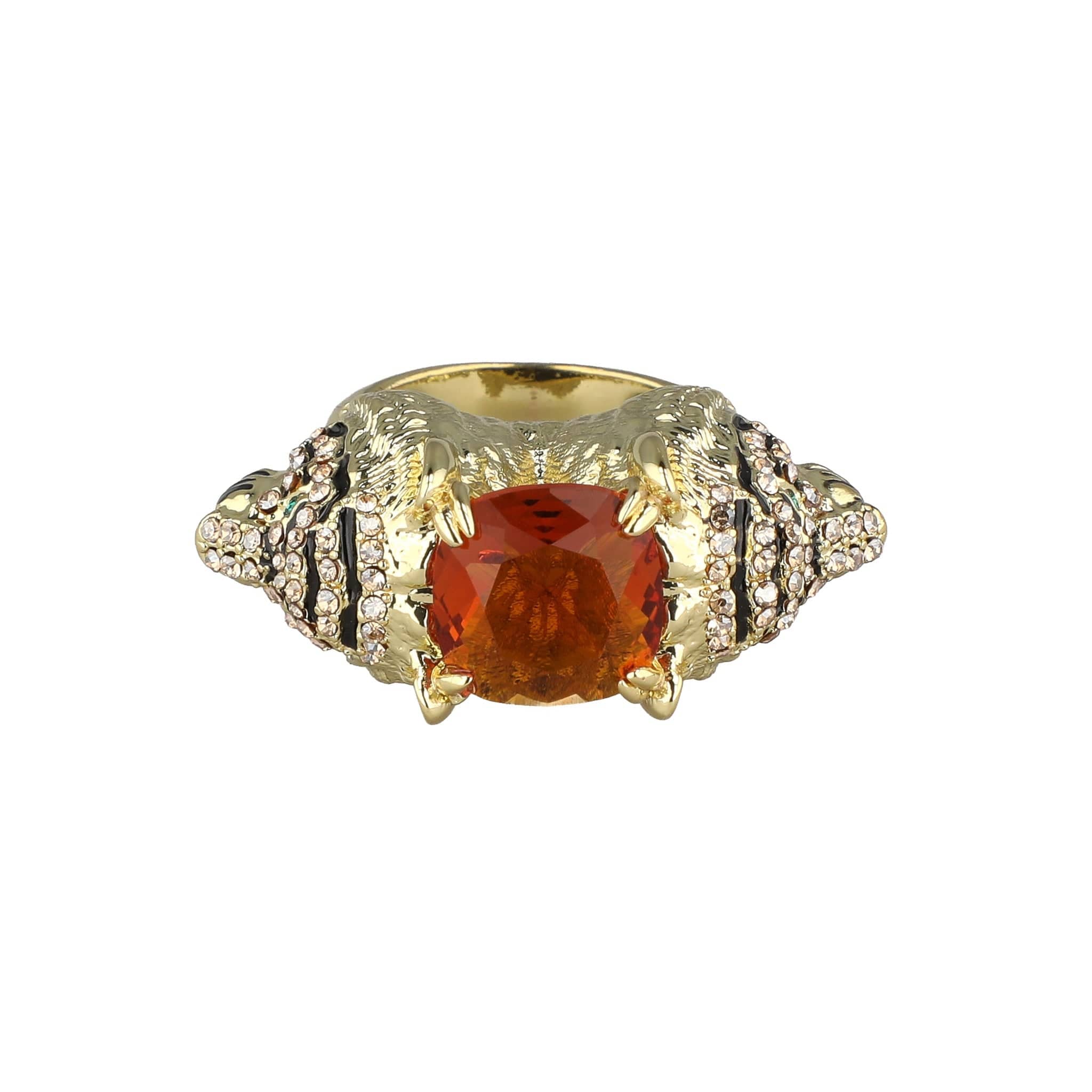 Image of HEIDI DAUS®"Sultry Stripes" Tiger Statement Ring
