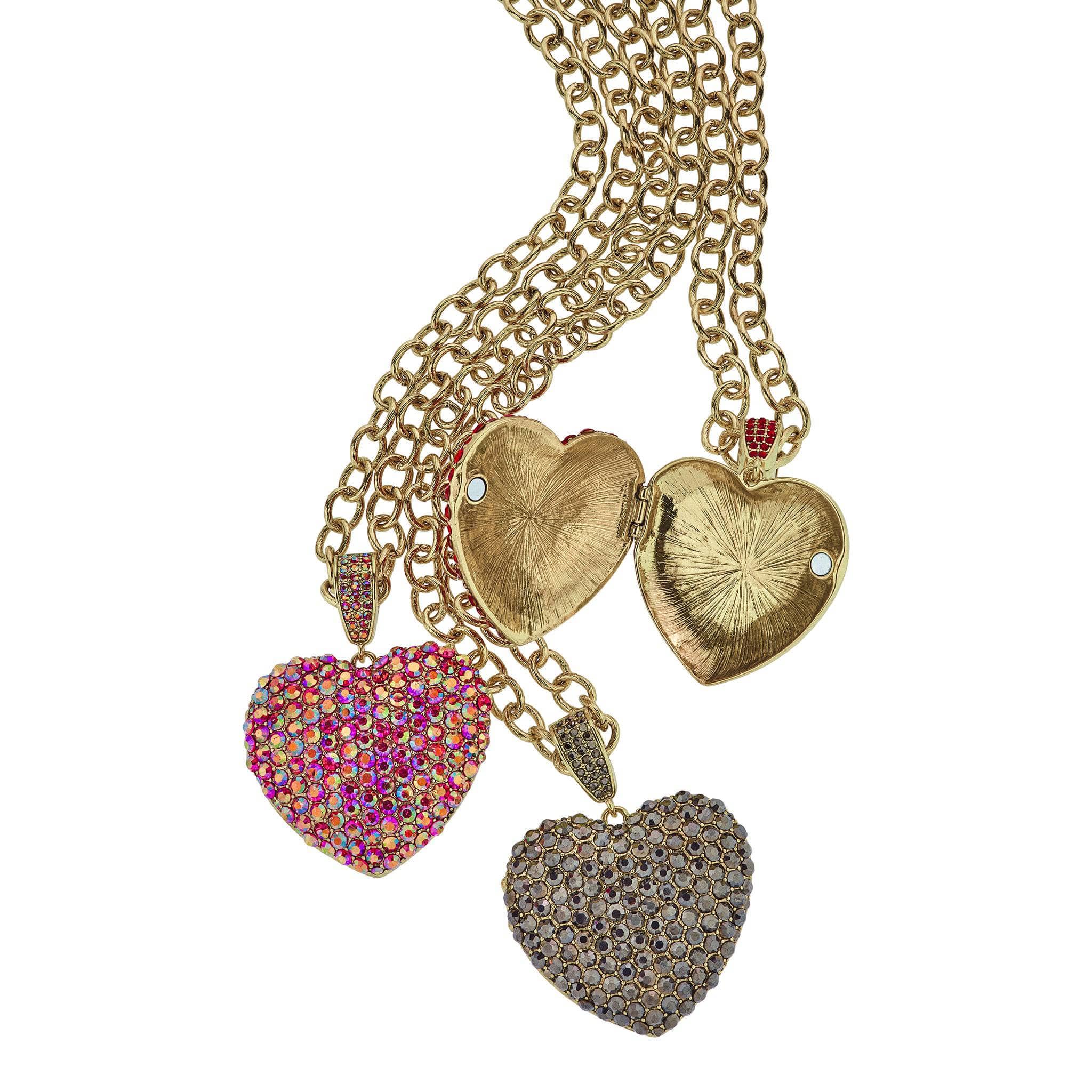 Image of HEIDI DAUS® “Love, Heidi Style” Heart-Shaped Keepsake Locket Enhancer Necklace