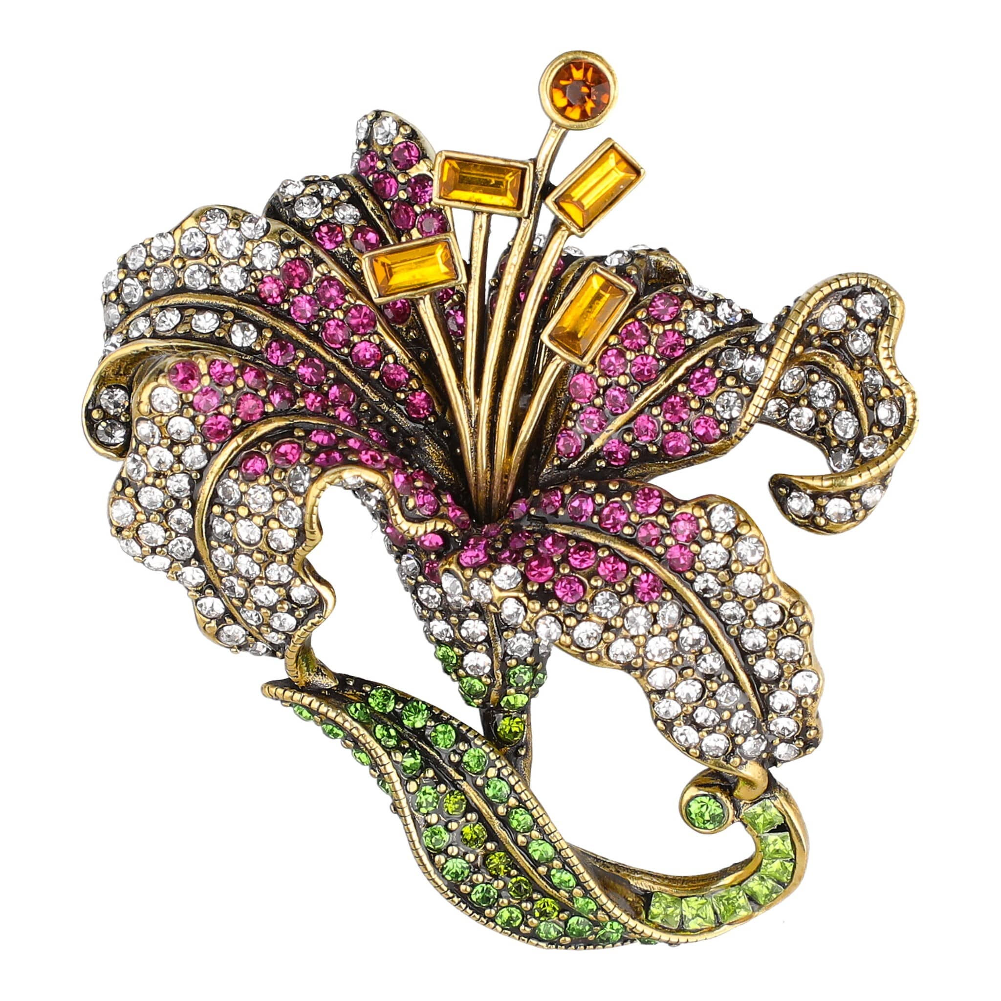 Image of HEIDI DAUS® “Divine Dragonfly Lily” Crystal Pin/Brooch
