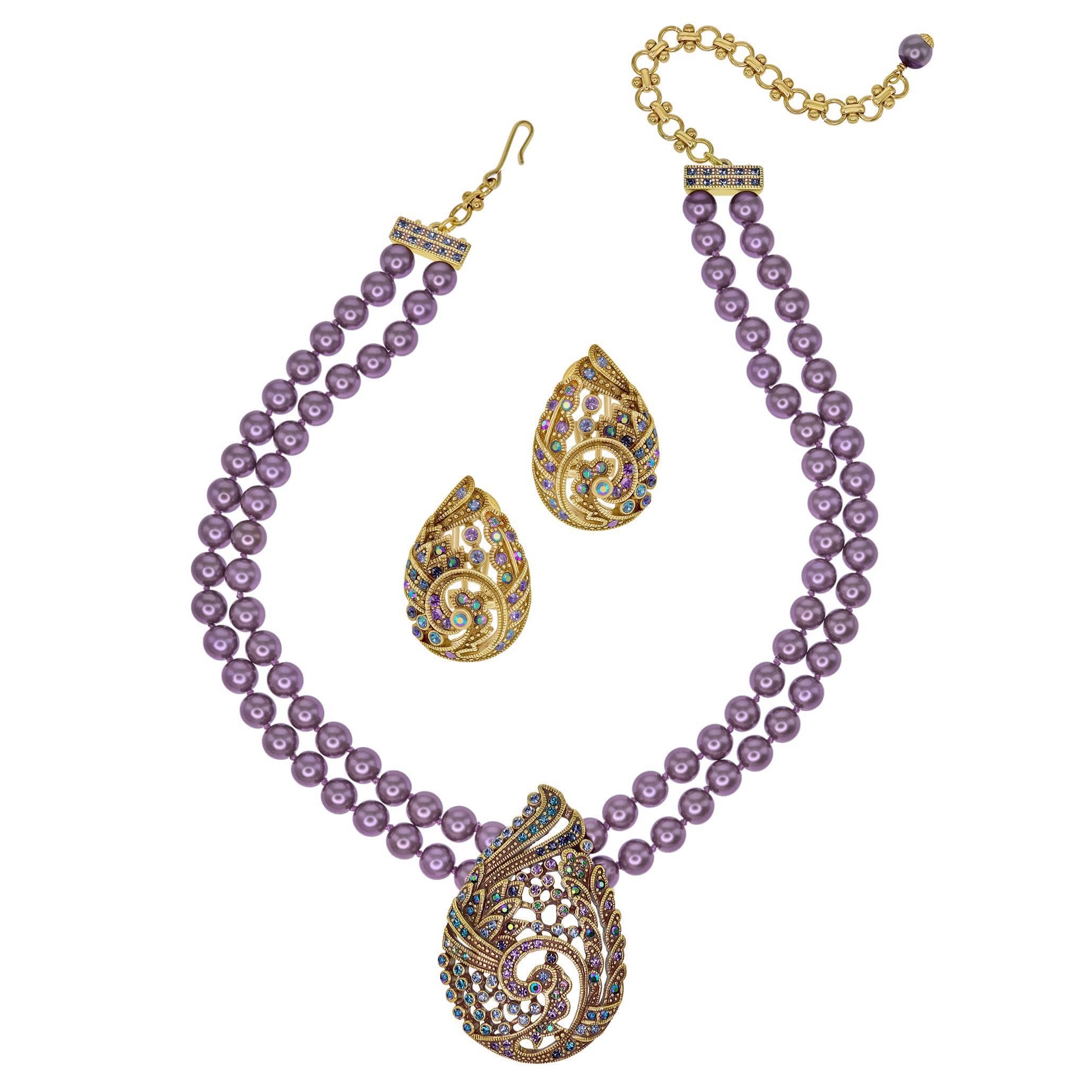 Image of Heidi Daus® "Teared Tapestry" Paisley Necklace & Earring Set- Great For Gifting