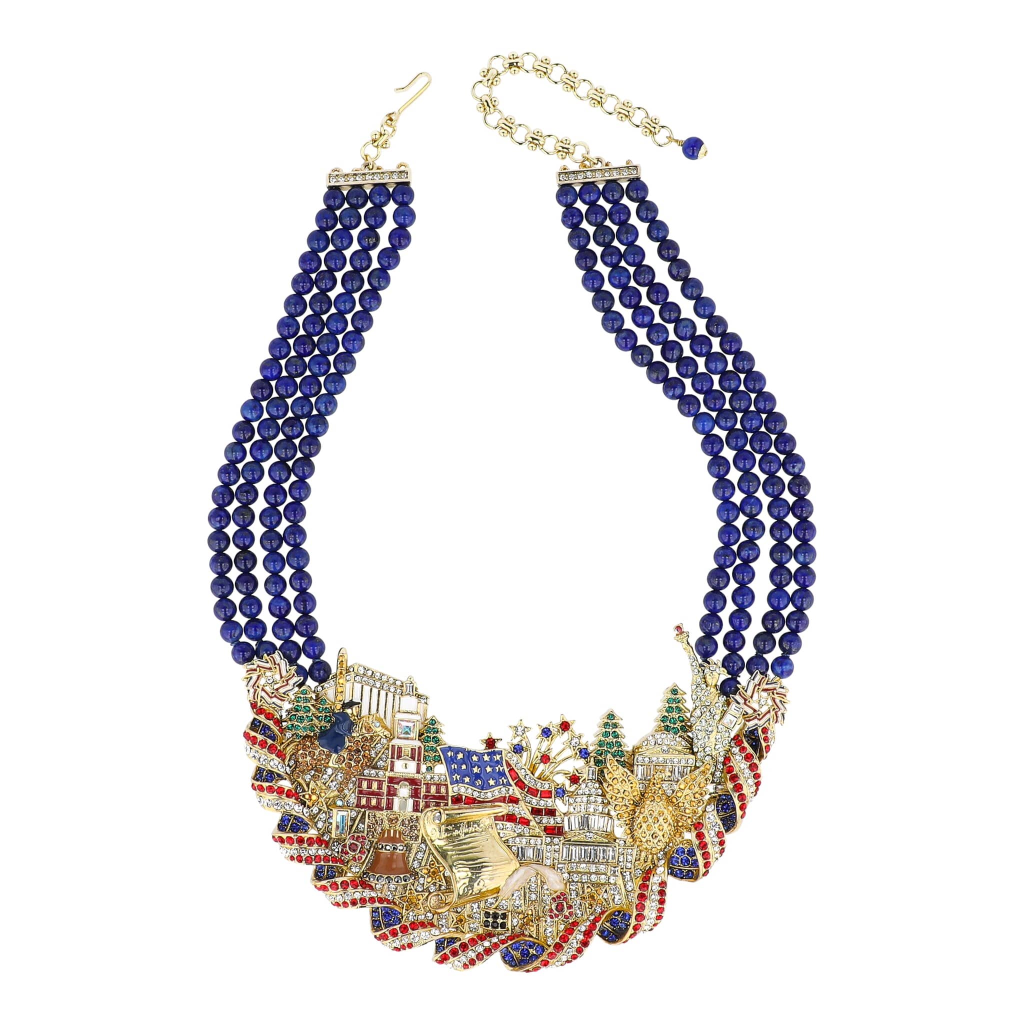 Image of HEIDI DAUS® “Live Free & Sparkle” 250th Limited Edition American Legacy Sparklescape Necklace