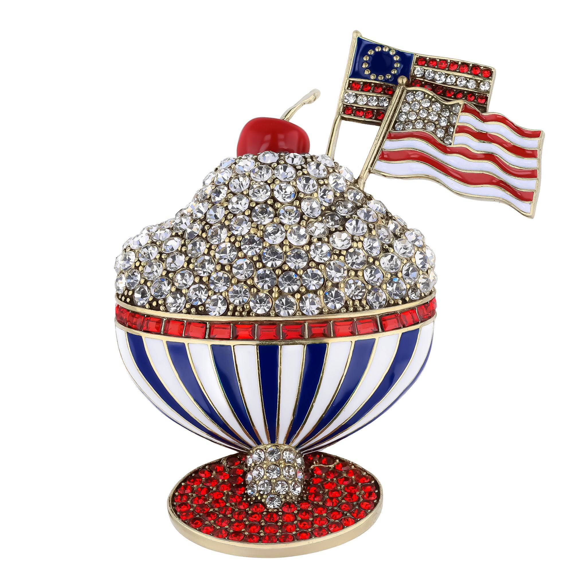 Image of HEIDI DAUS® "Independence Parfait" Crystal & Enamel Patriotic Pin