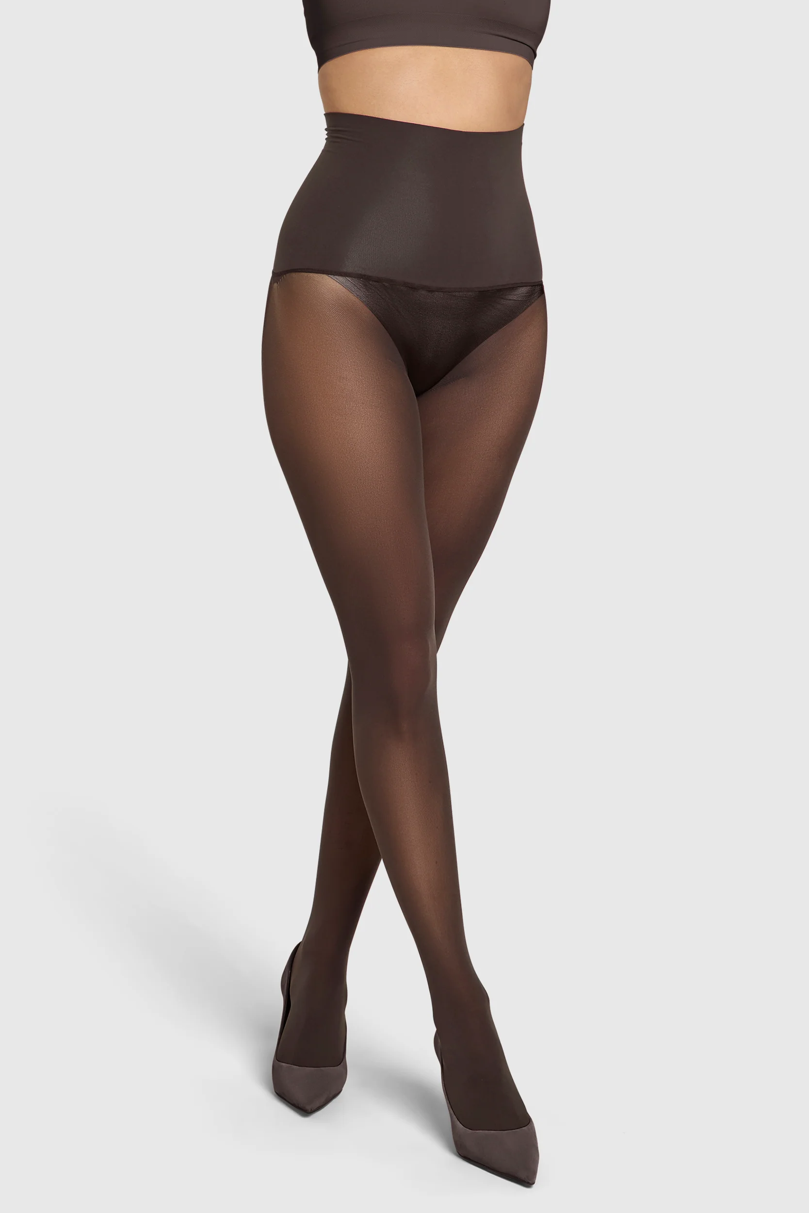 Image of The Sixty Opaque Tights Chocolate Brown