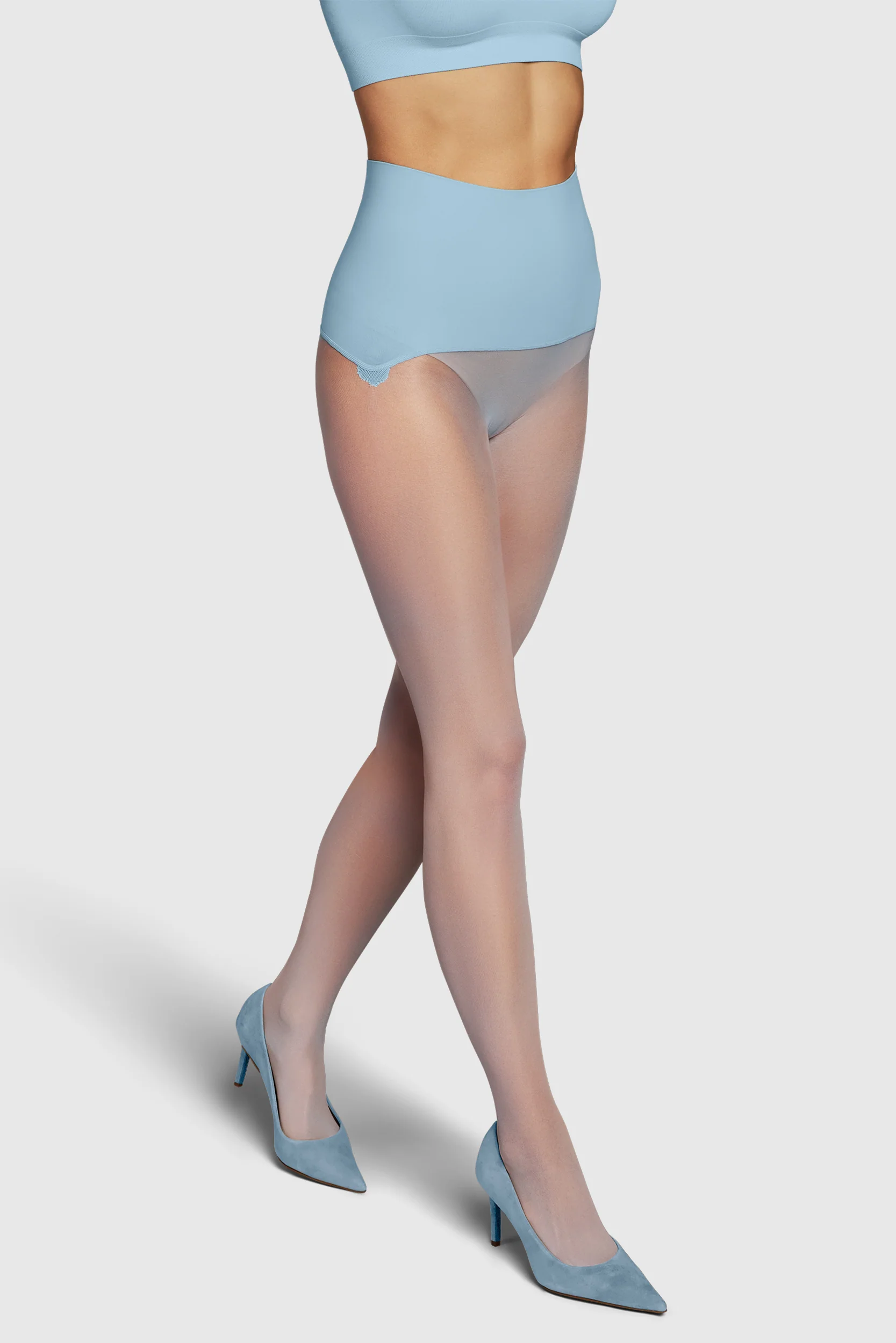 Image of The Thirty-Five Semi-Opaque Tights Powder Blue