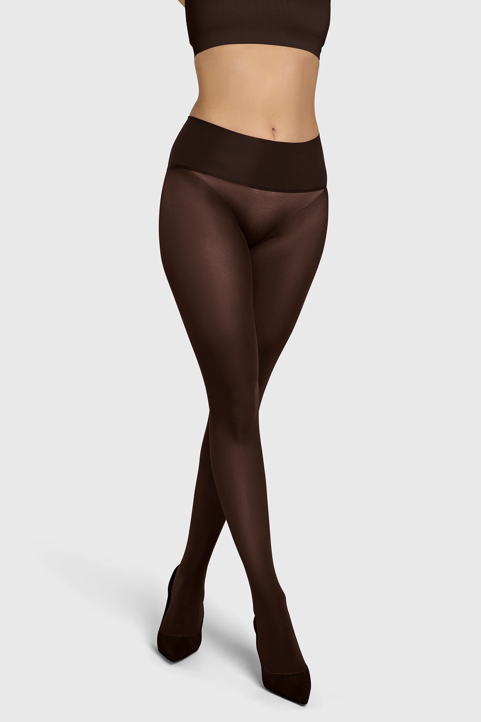 Image of The Eighty Opaque Tights Chocolate Brown