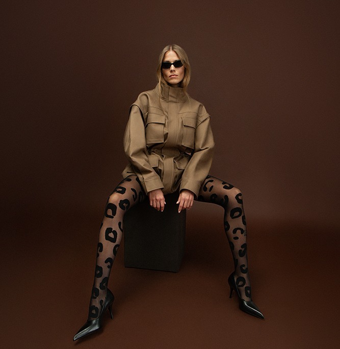 Leopard tights