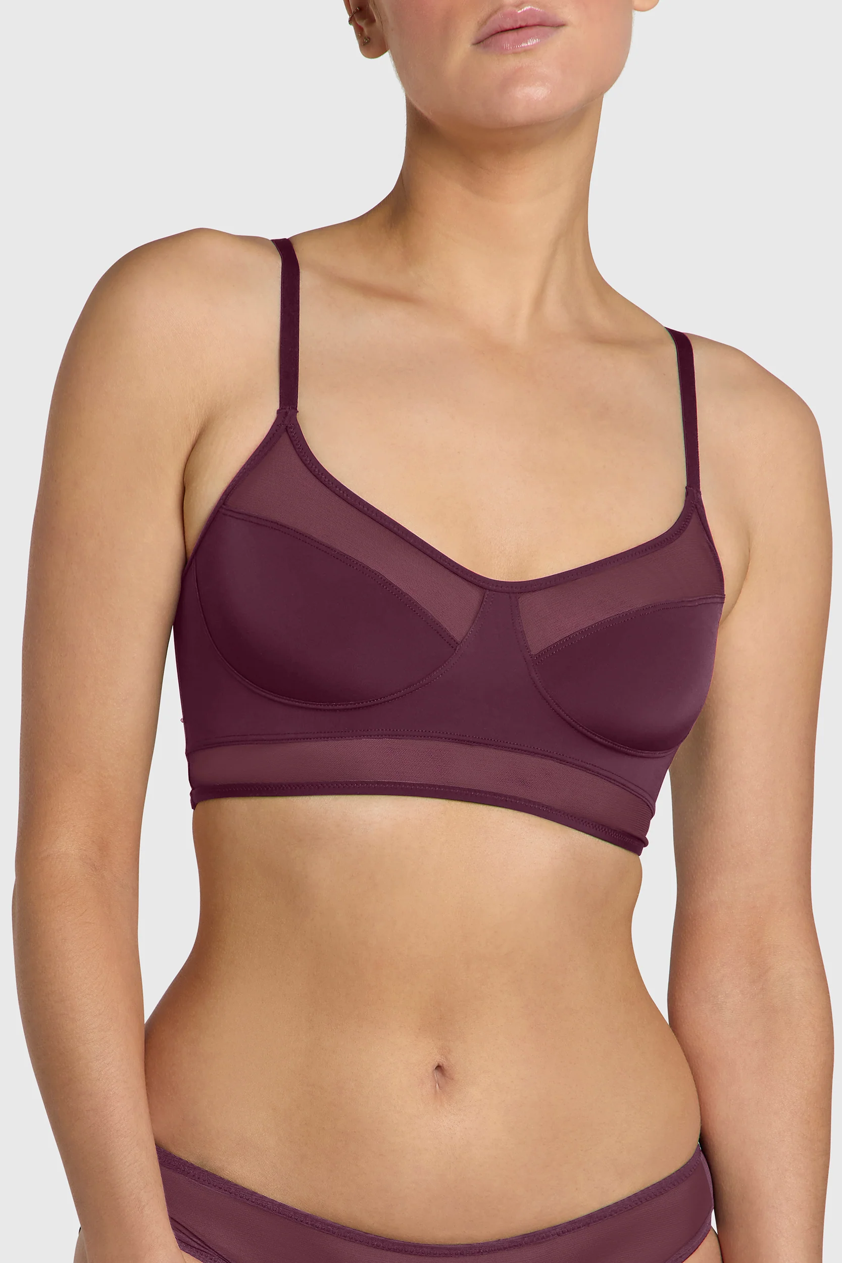 Image of The Sheer Bralette Burgundy