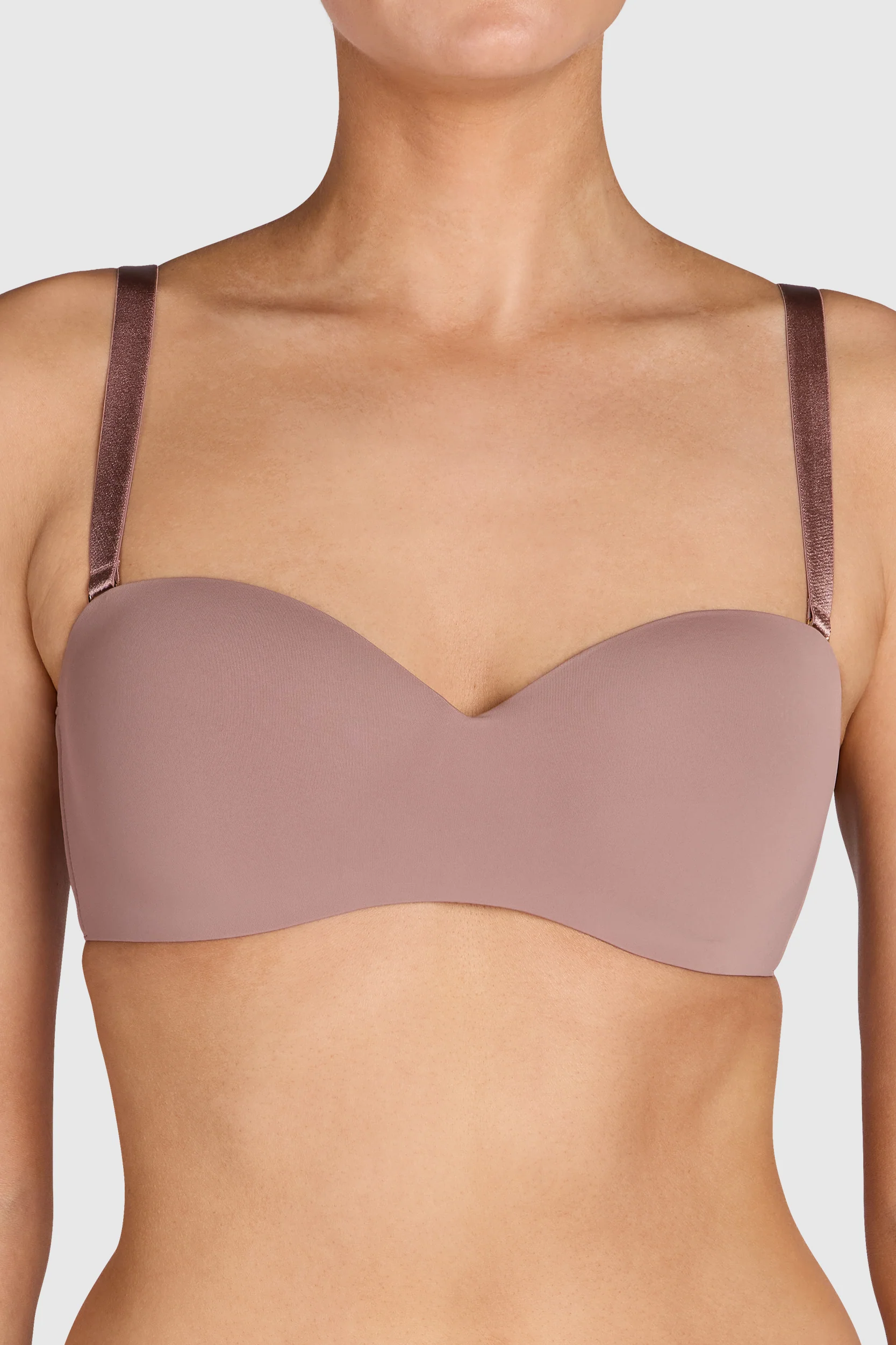 Image of Smooth Padded Multi-Way Bra Taupe