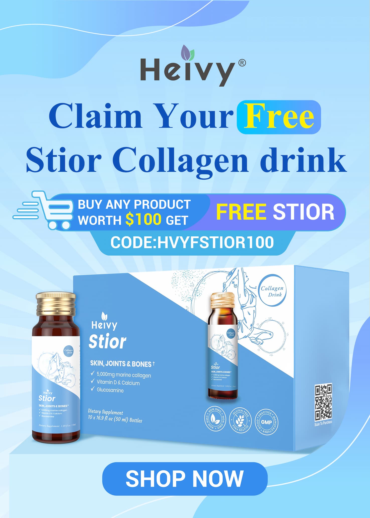 Claim your free stior collagen drink