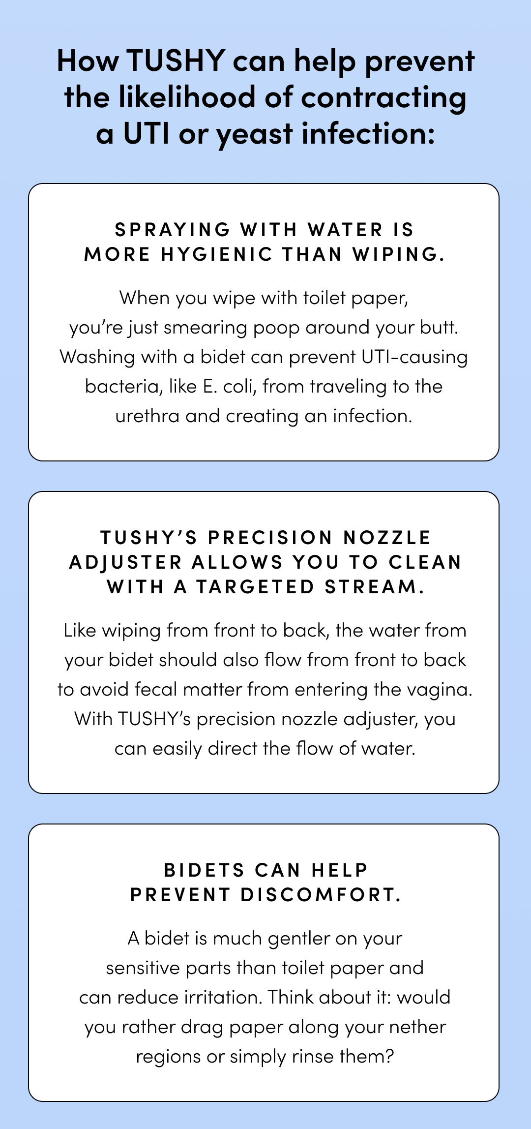 PREVENT UTIS WITH TUSHY