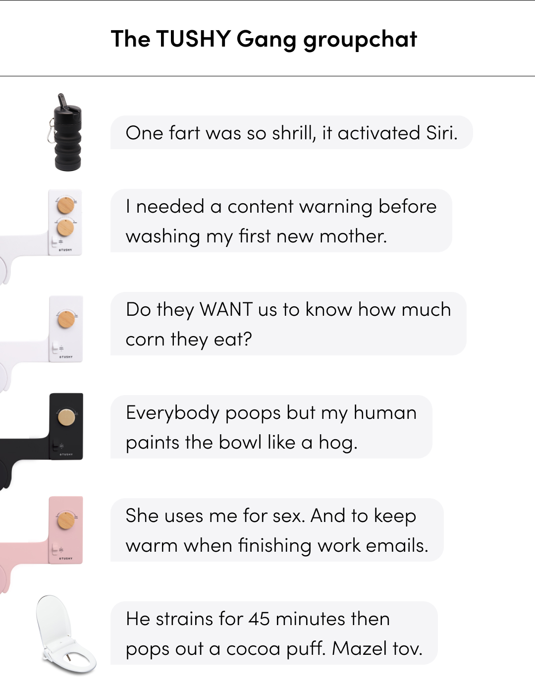 THE TUSHY GANG GROUPCHAT