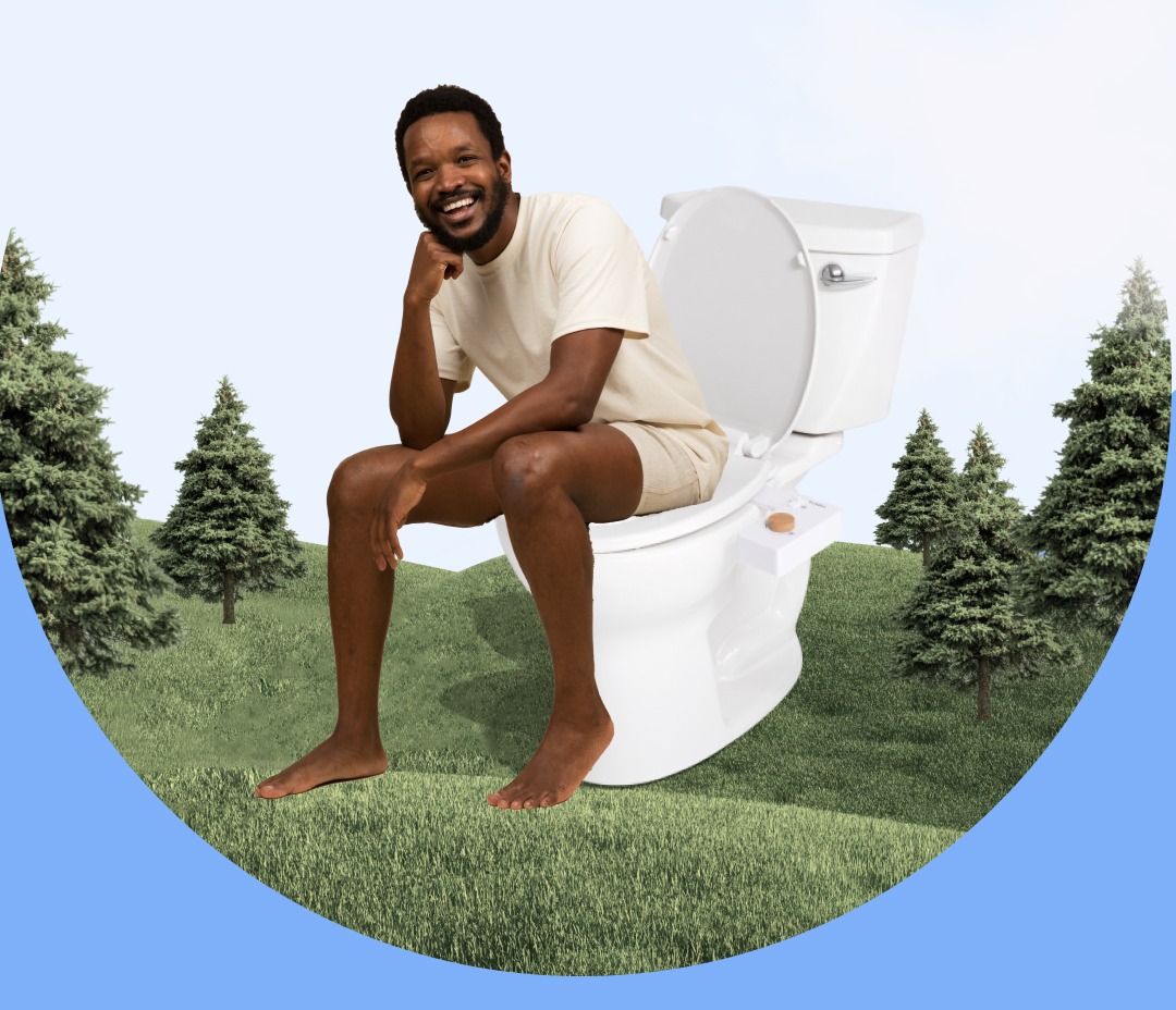 MAN ON BIDET
