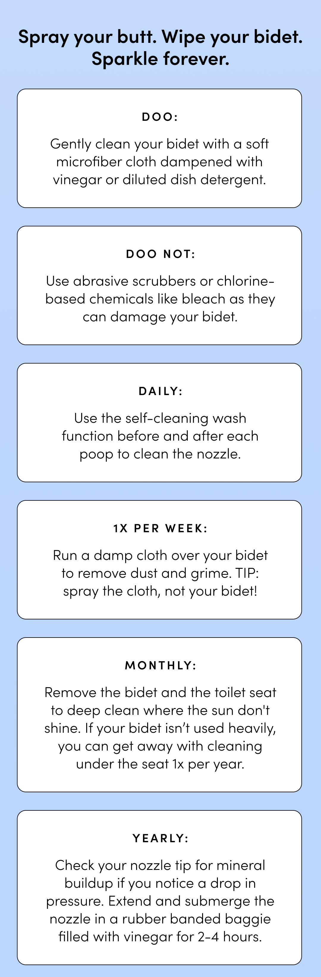 BIDET CARE 101
