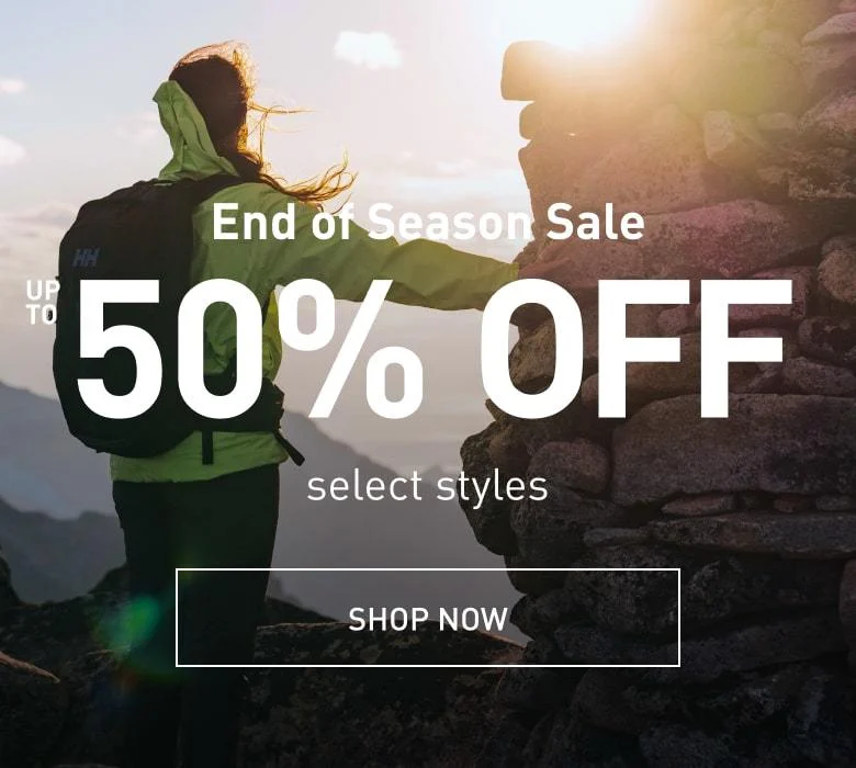 End of season sale: Up to 50% off select styles. SHOP NOW