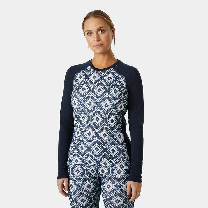Women’s LIFA® Merino Midweight Graphic Long-Sleeve Crew Base Layer