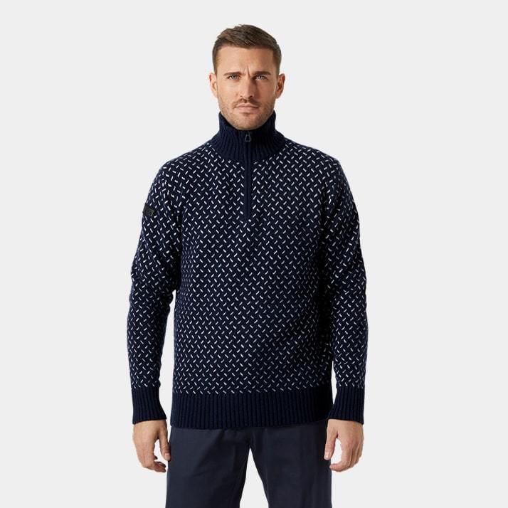 Men's Arctic Ocean Icelander Wool Knit ½ Zip Sweater