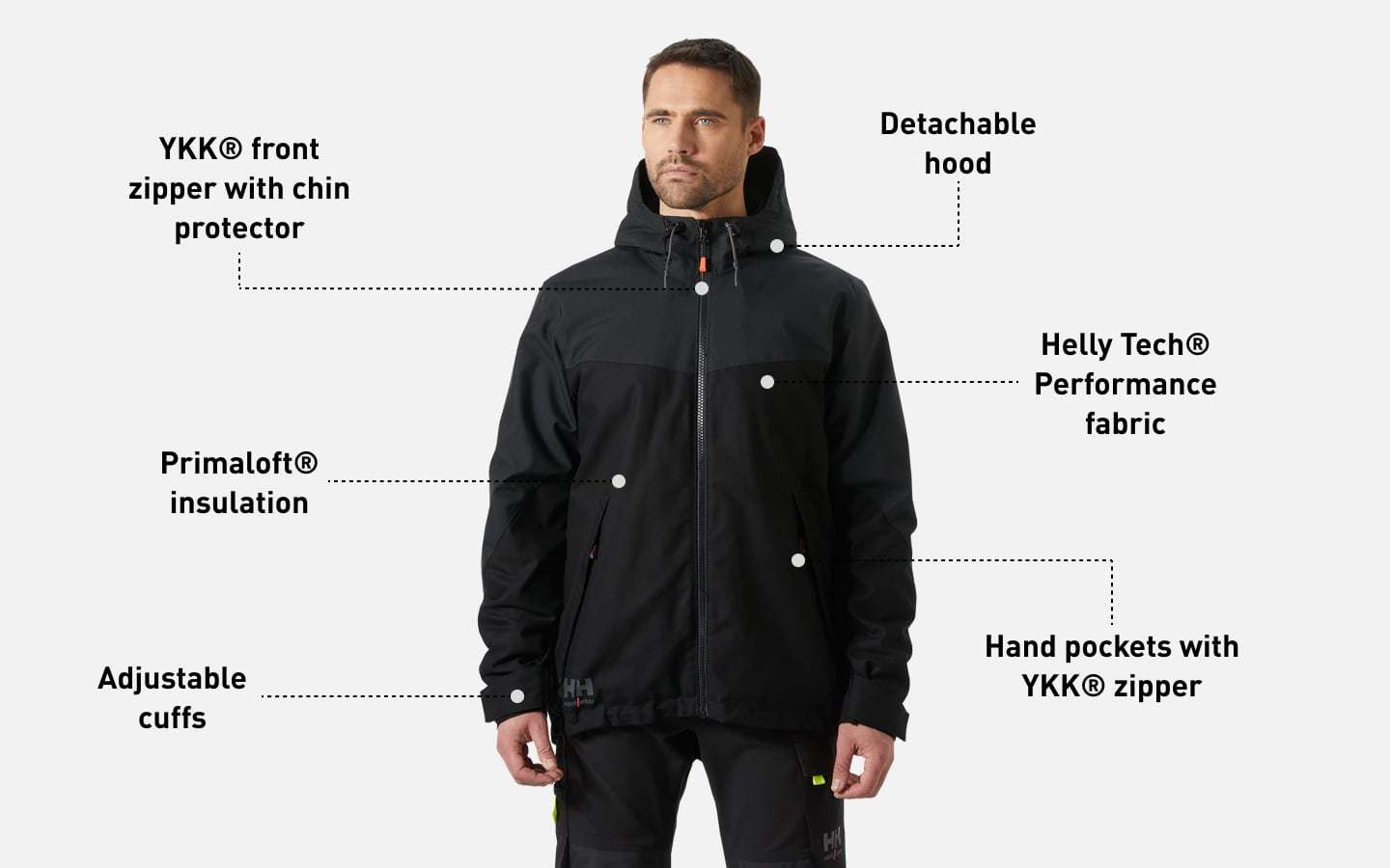 Oxford Insulated Winter Jacket features